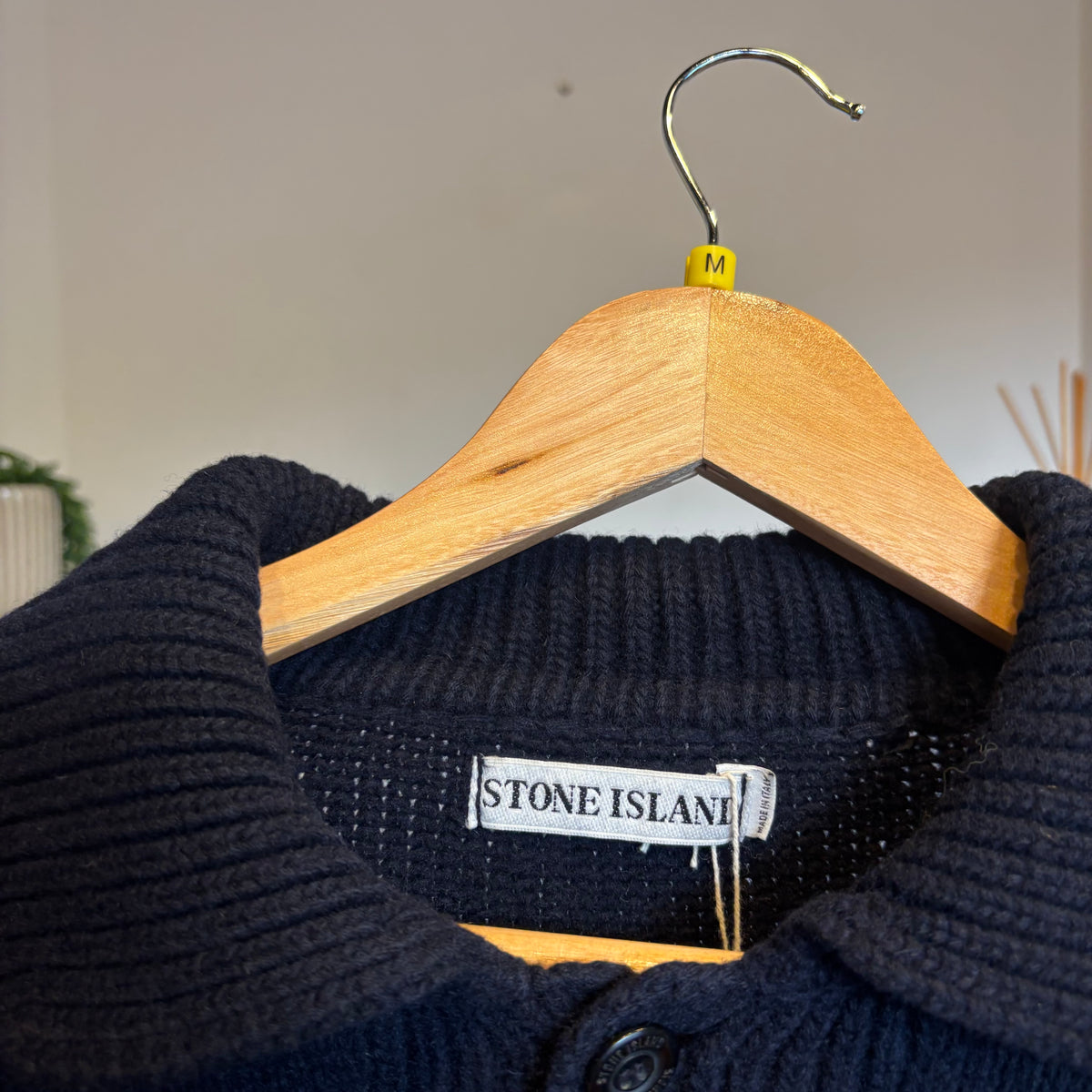 Stone Island A/W 1999 Sleeve Logo Knit Jumper Navy (Medium)