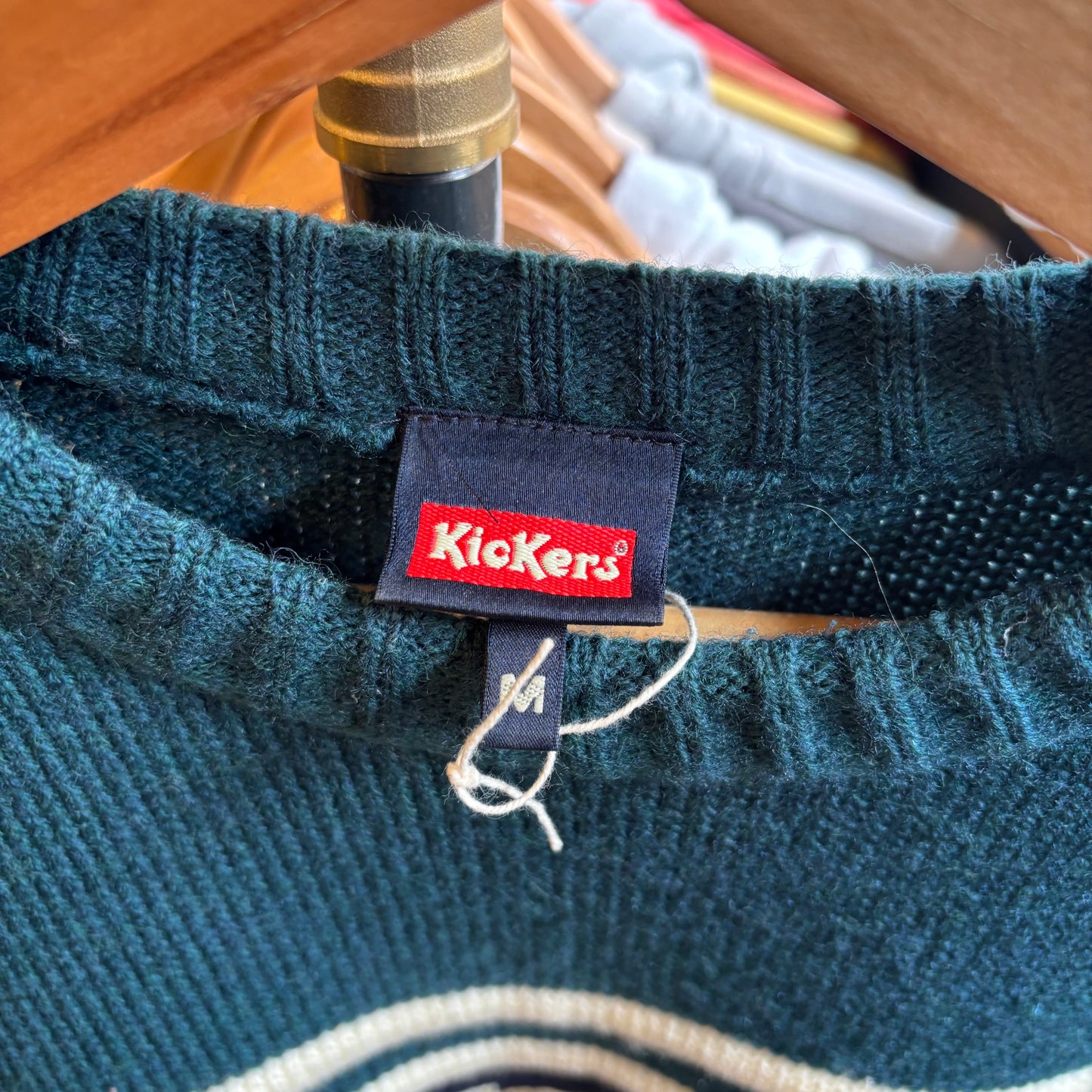 Kickers Spellout Oversized Knit Jumper Blue (Large)