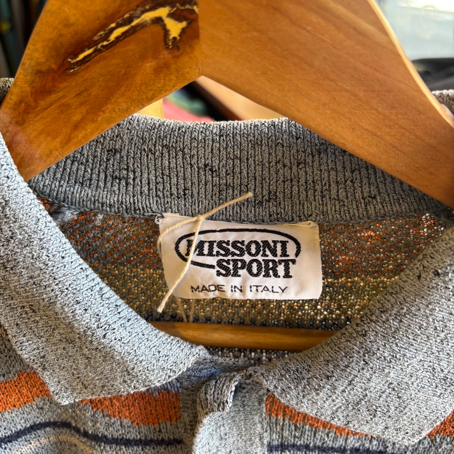 Missoni Sport Italian Pullover Polo Jumper Blue (Large)