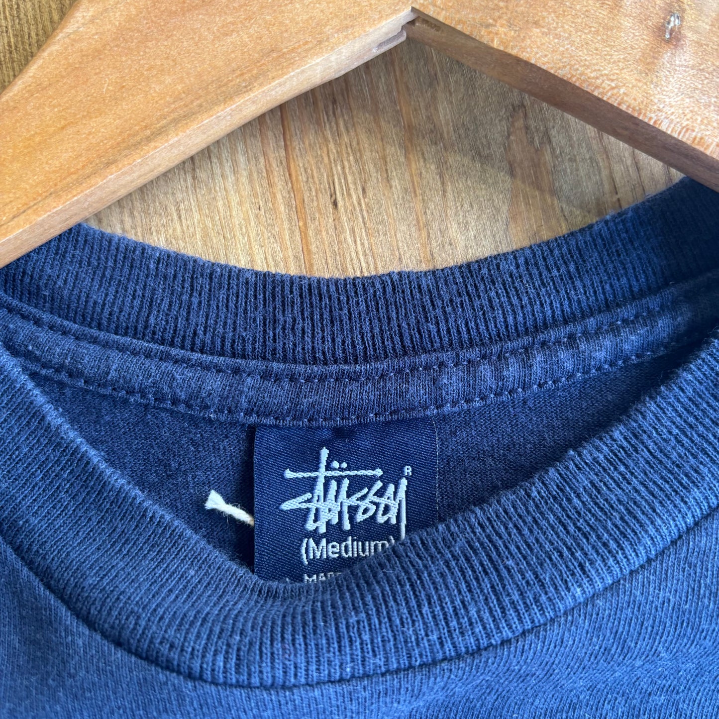 Stussy 90s I'm Not On The Guest List T-Shirt Navy (Medium)