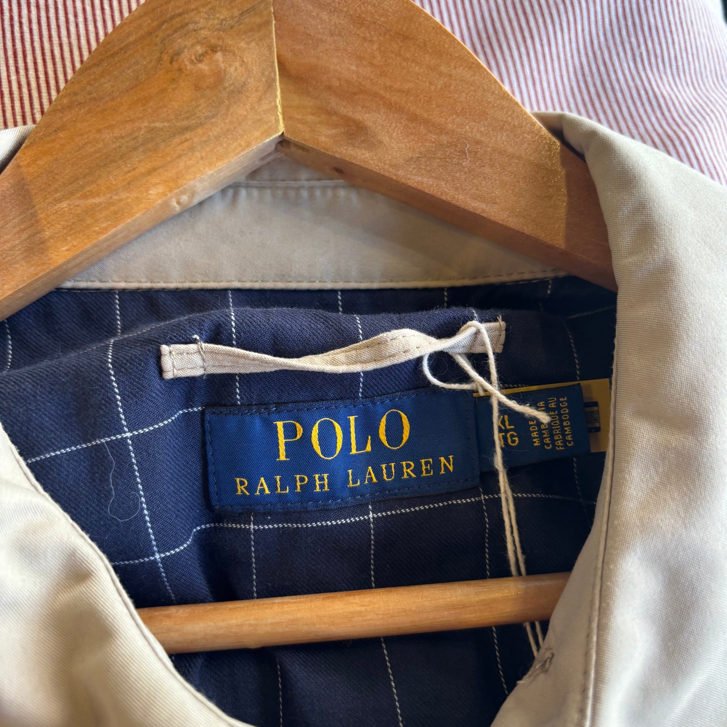Ralph Lauren Bi Swing Harrington Zip Up Jacket Beige (XL)