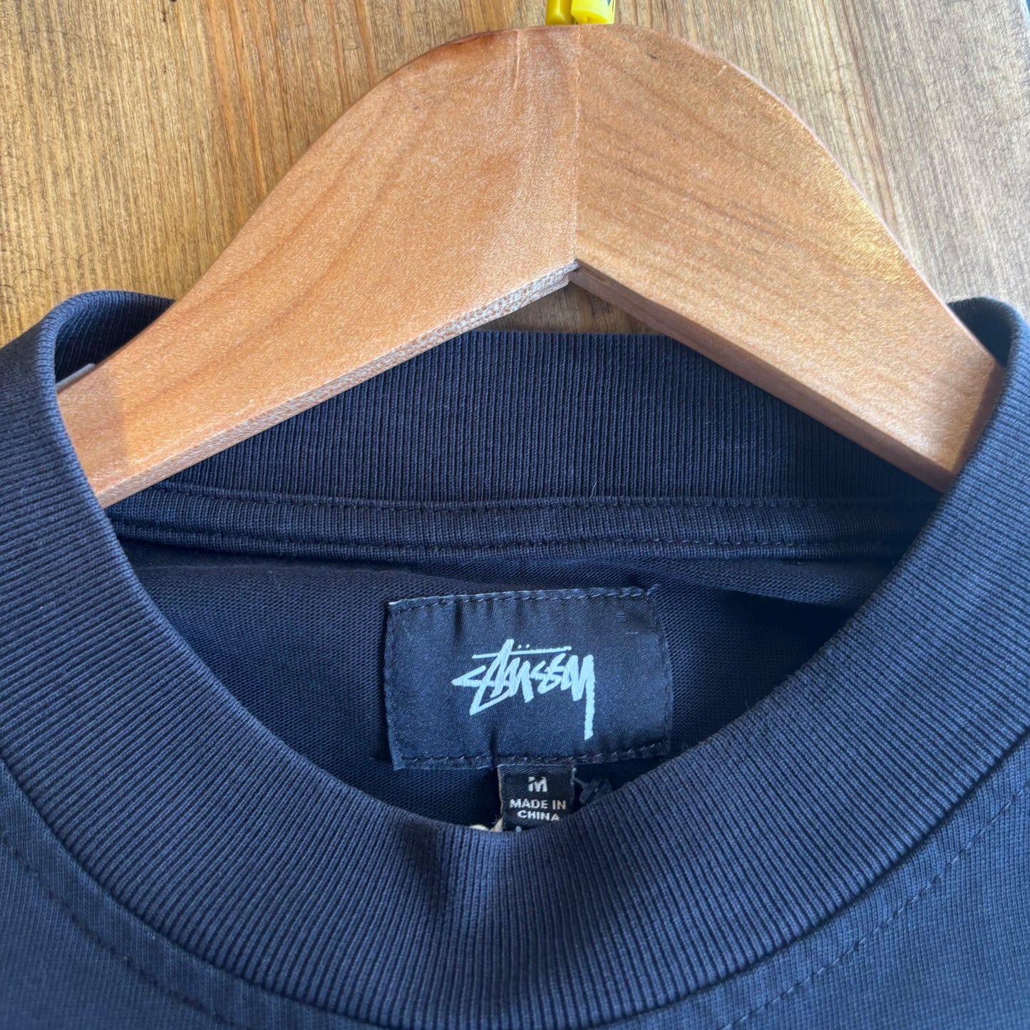 Stussy Basic Logo Longsleeve T-Shirt Black (Medium)