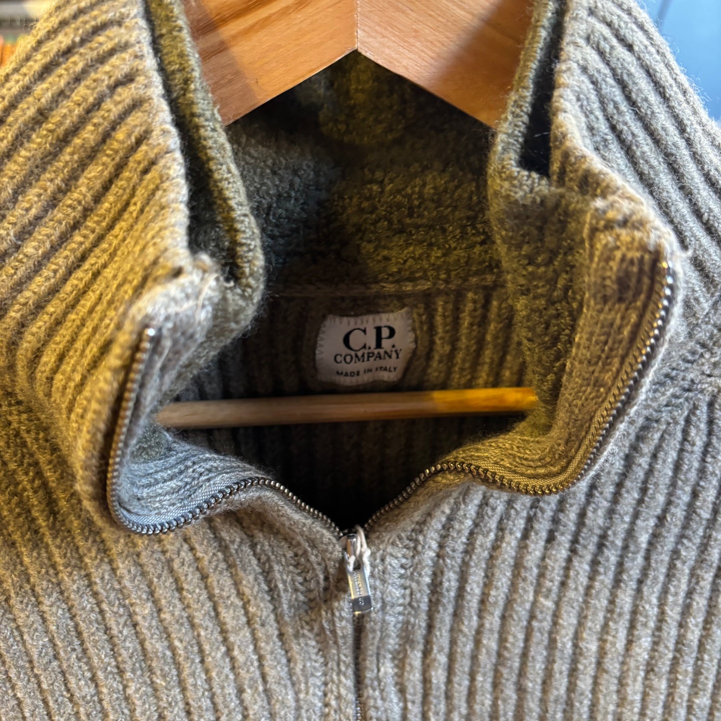 CP Company Quarter Zip Knit Jumper Beige (XXS)