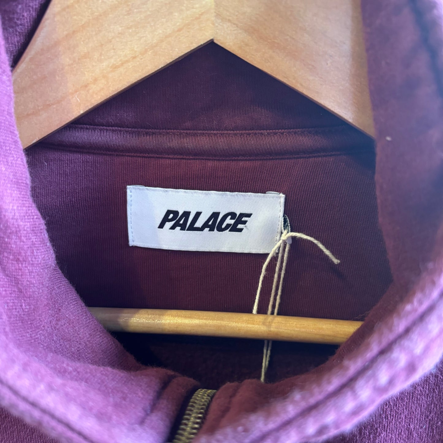 Palace FW21 Quarter Zip Funnel Jumper Wine (XL)