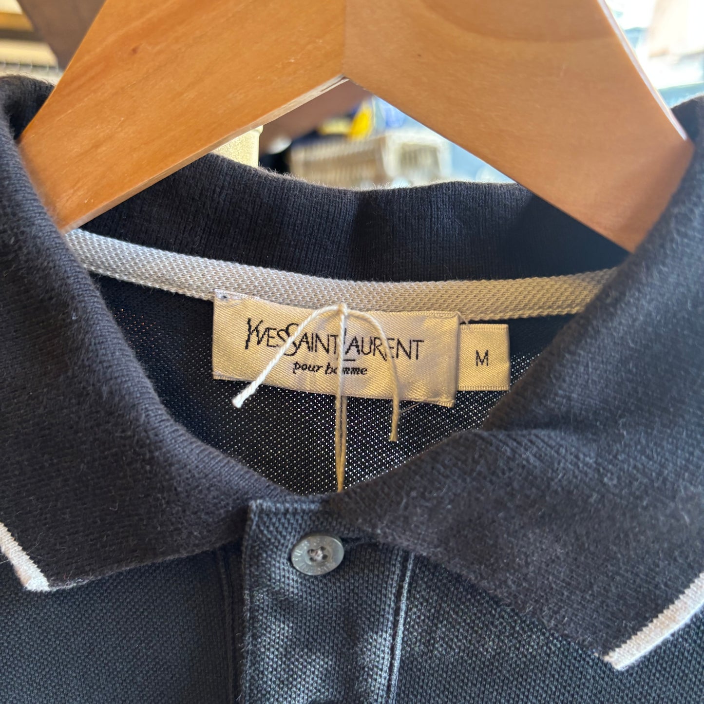 Yves Saint Laurent Polo Shirt Black (Medium)