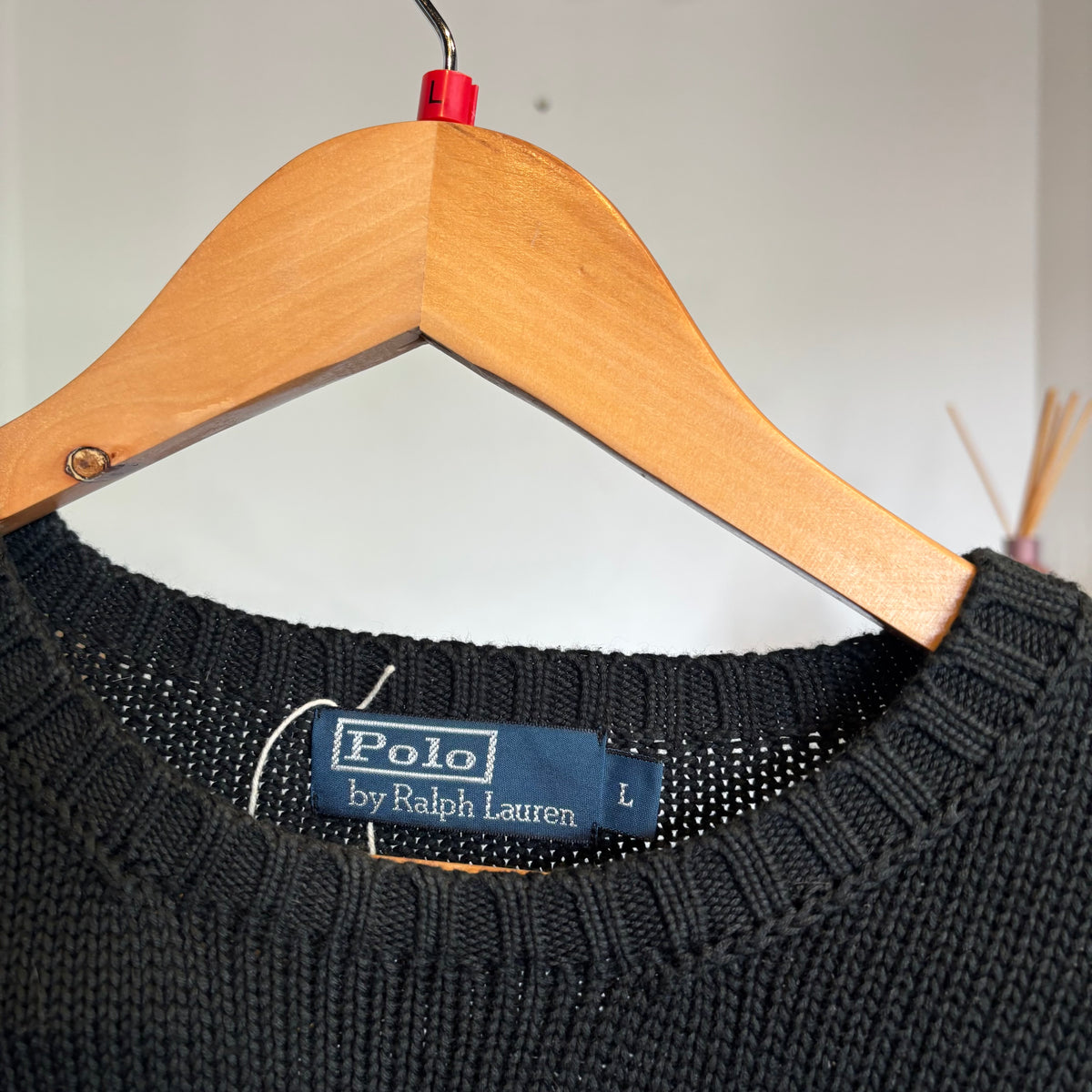 Ralph Lauren Pullover Knit Jumper Black (Large)