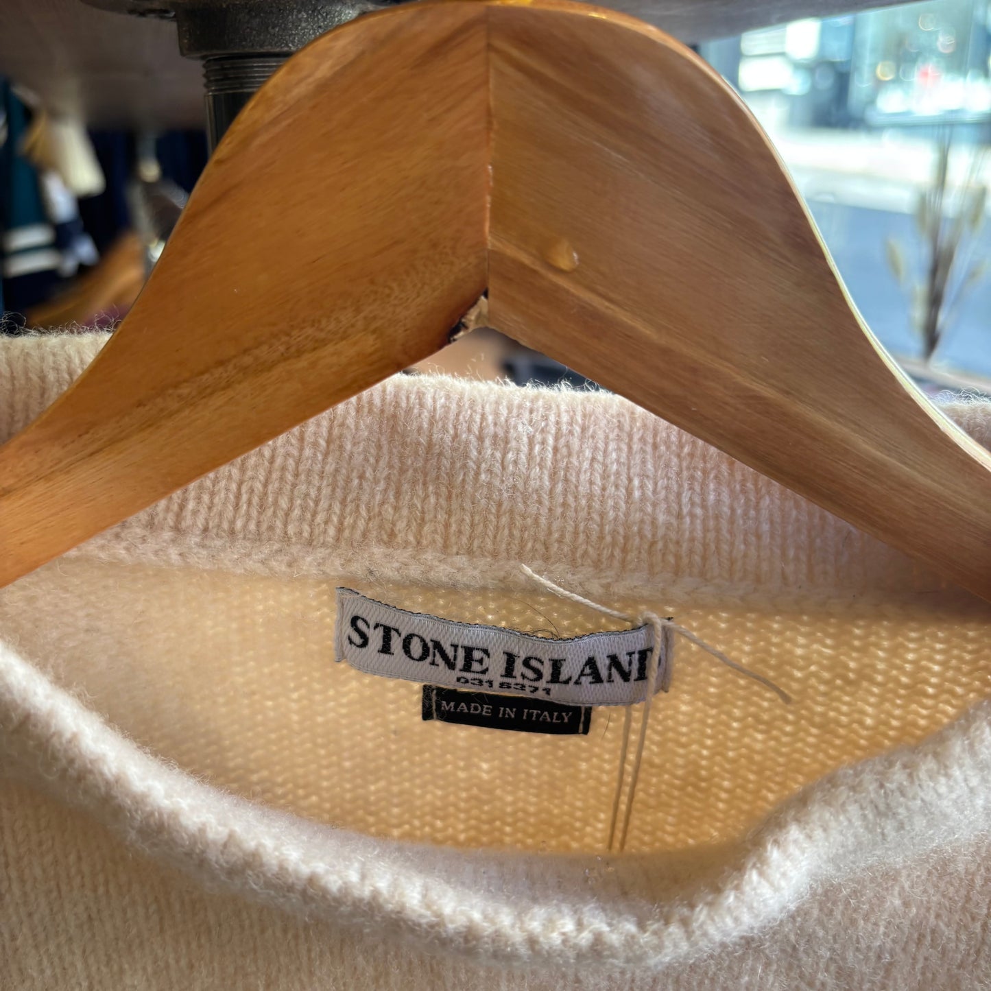 Stone Island A/W 2004 Pullover Knit Jumper Cream (Medium)
