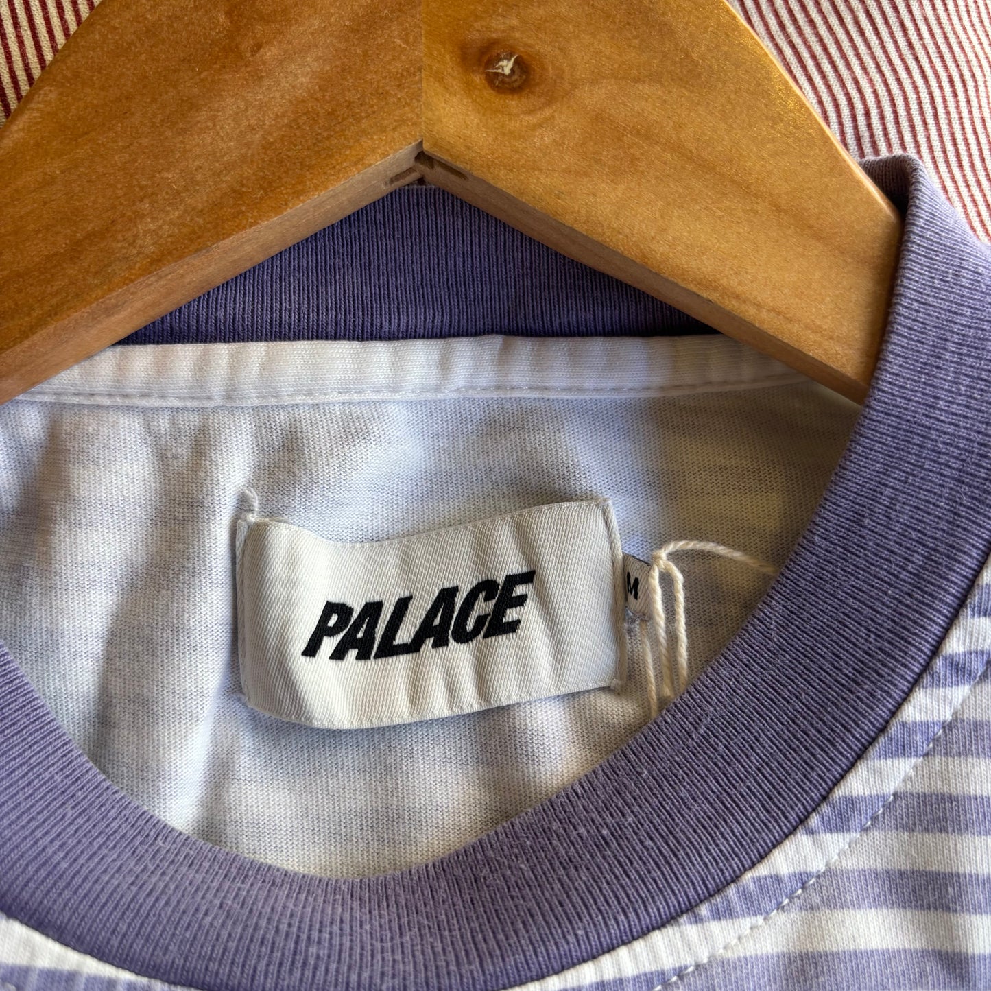 Palace SS19 Rastel Stripe T-Shirt Purple/ White (Medium)