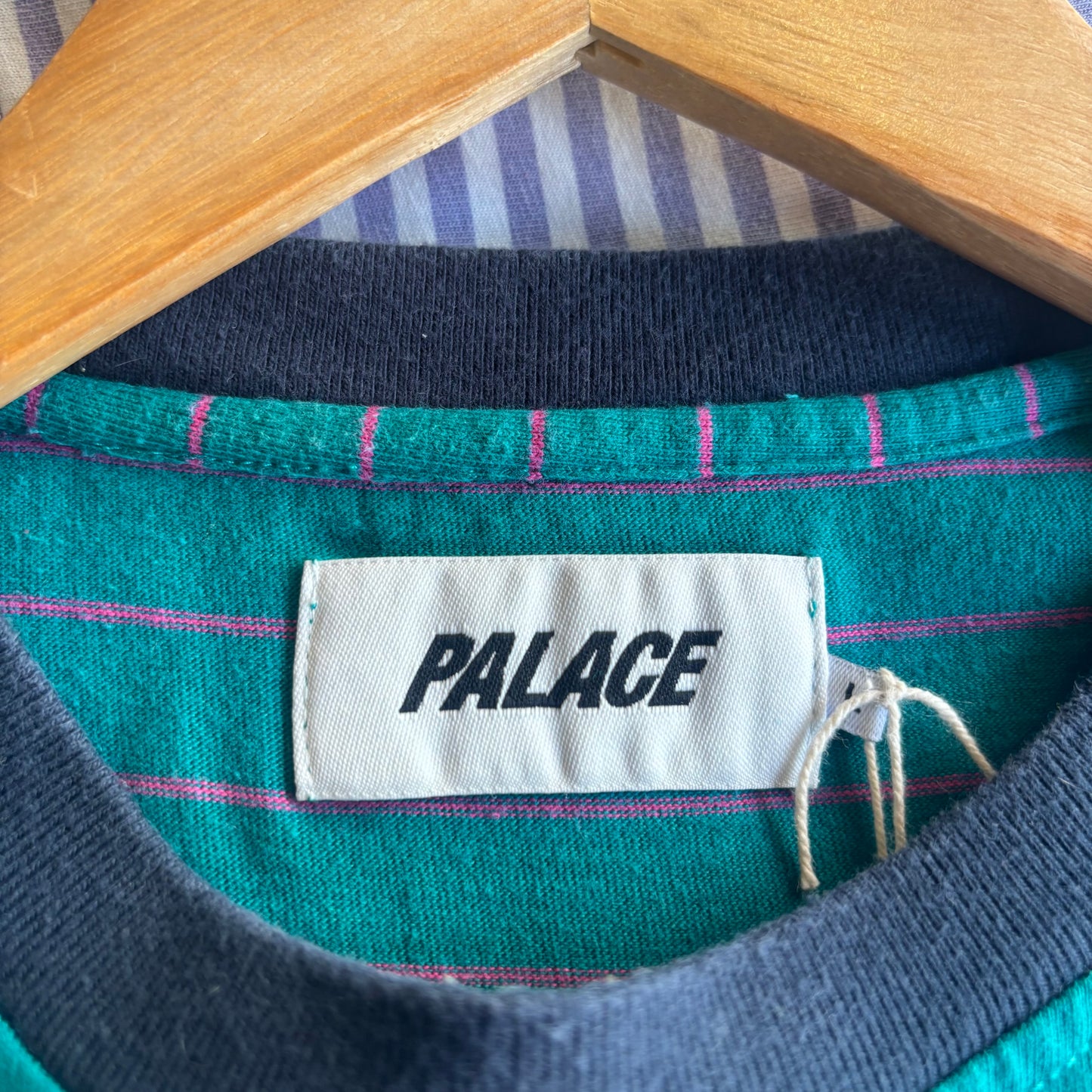 Palace FW17 Petit Stripe 220 T-Shirt Teal (Large)
