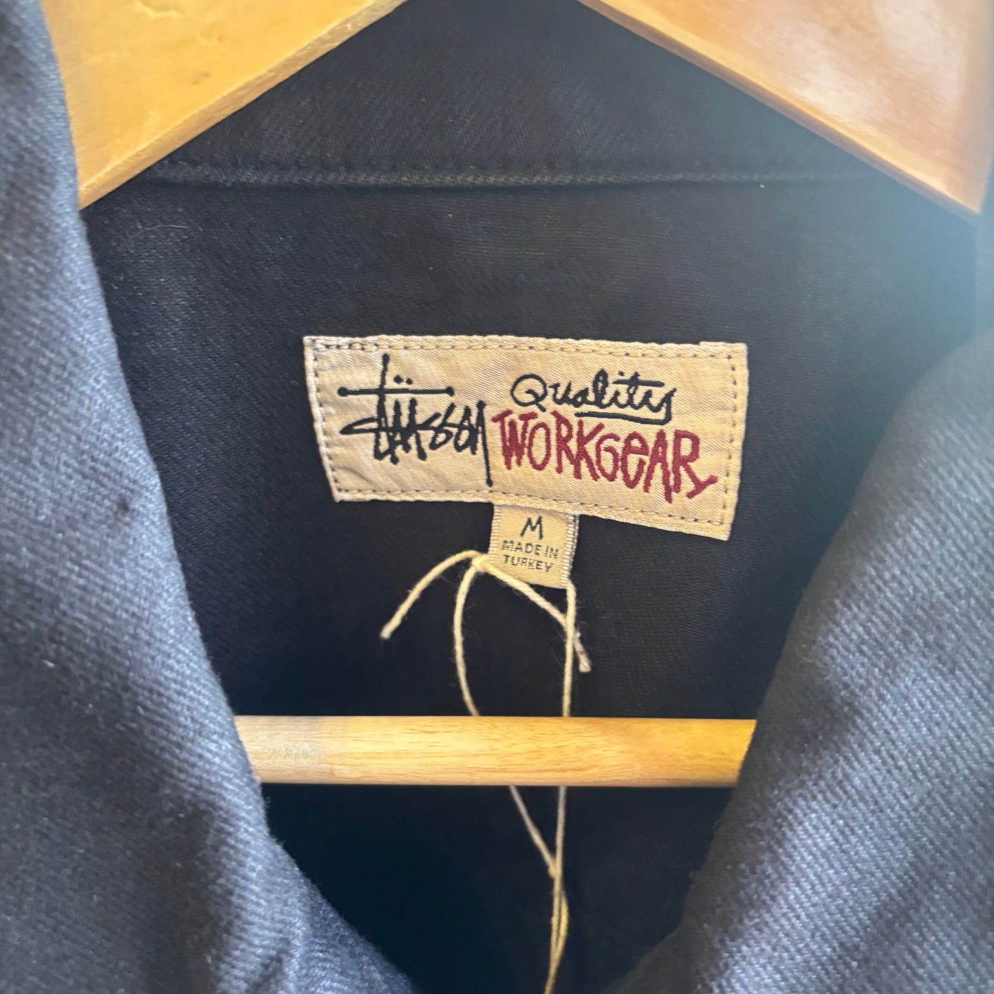 Stussy Overdyed Zip Work Jacket Black (Medium)