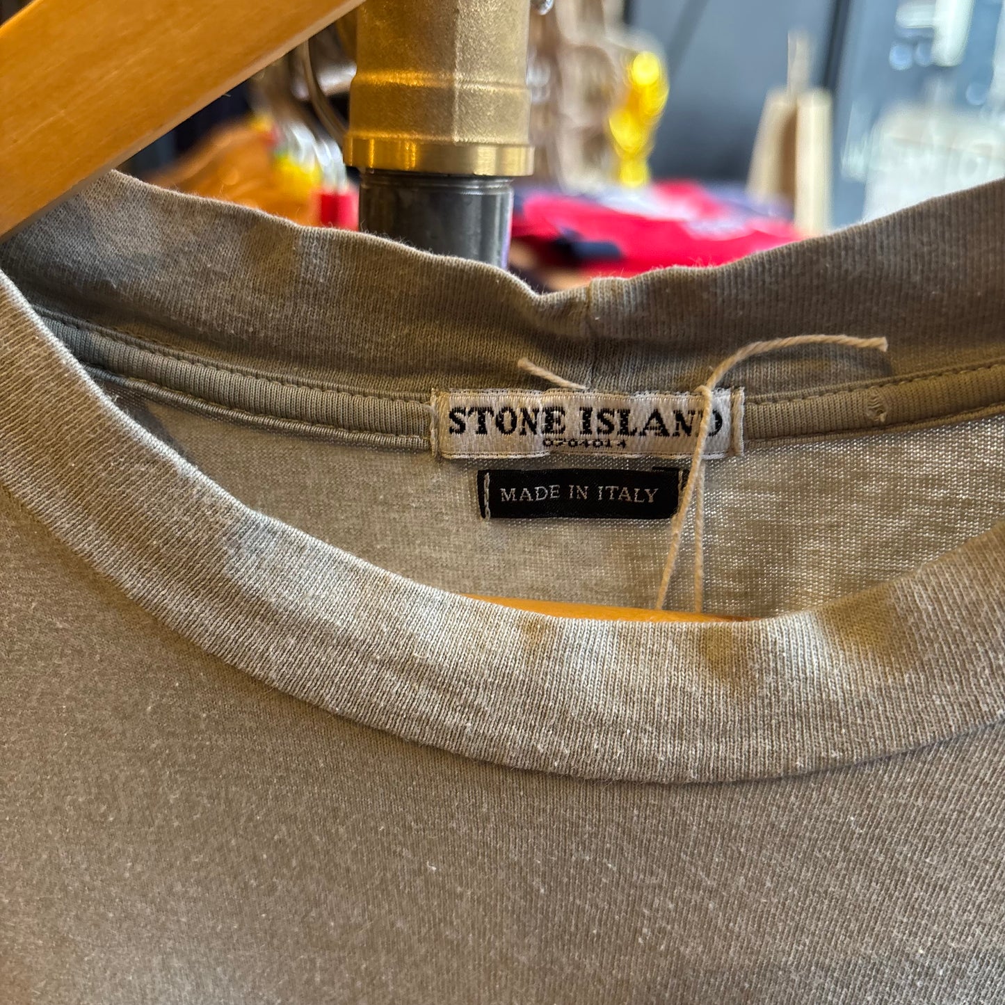 Stone Island Italy S/S 2005 Longsleeve T-Shirt Grey (Large)