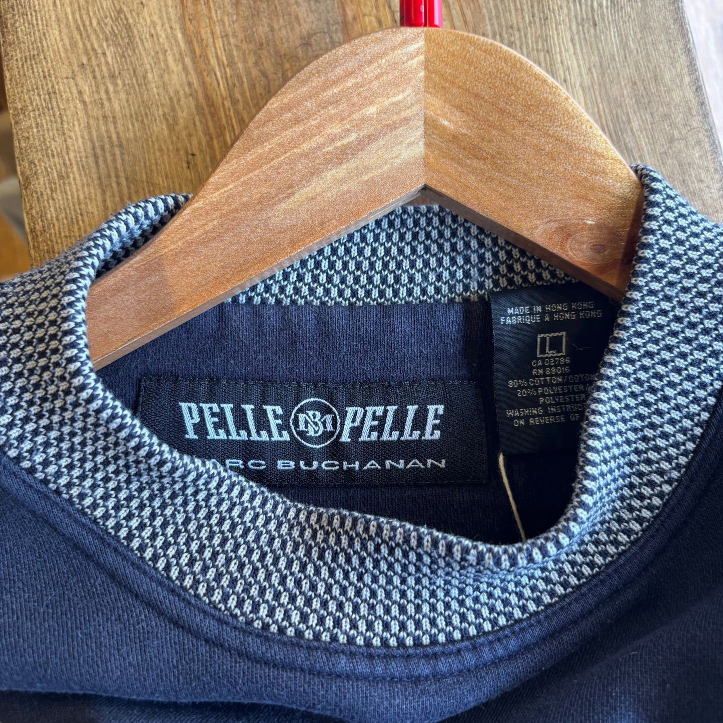 Pelle Pelle By Marc Buchanan Oversized Sweatshirt Navy (Large)