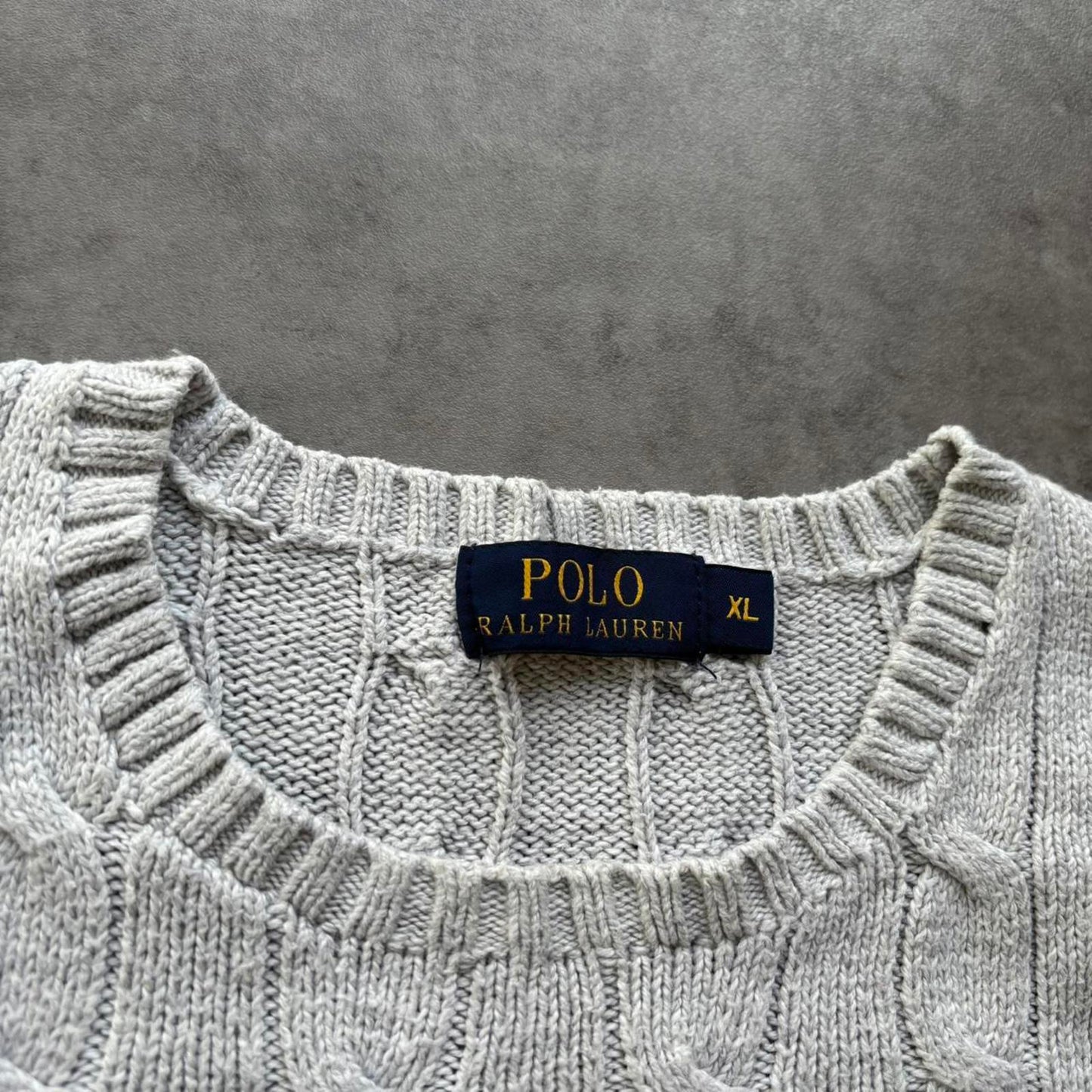 Ralph Lauren Cable Knit Grey (XL)