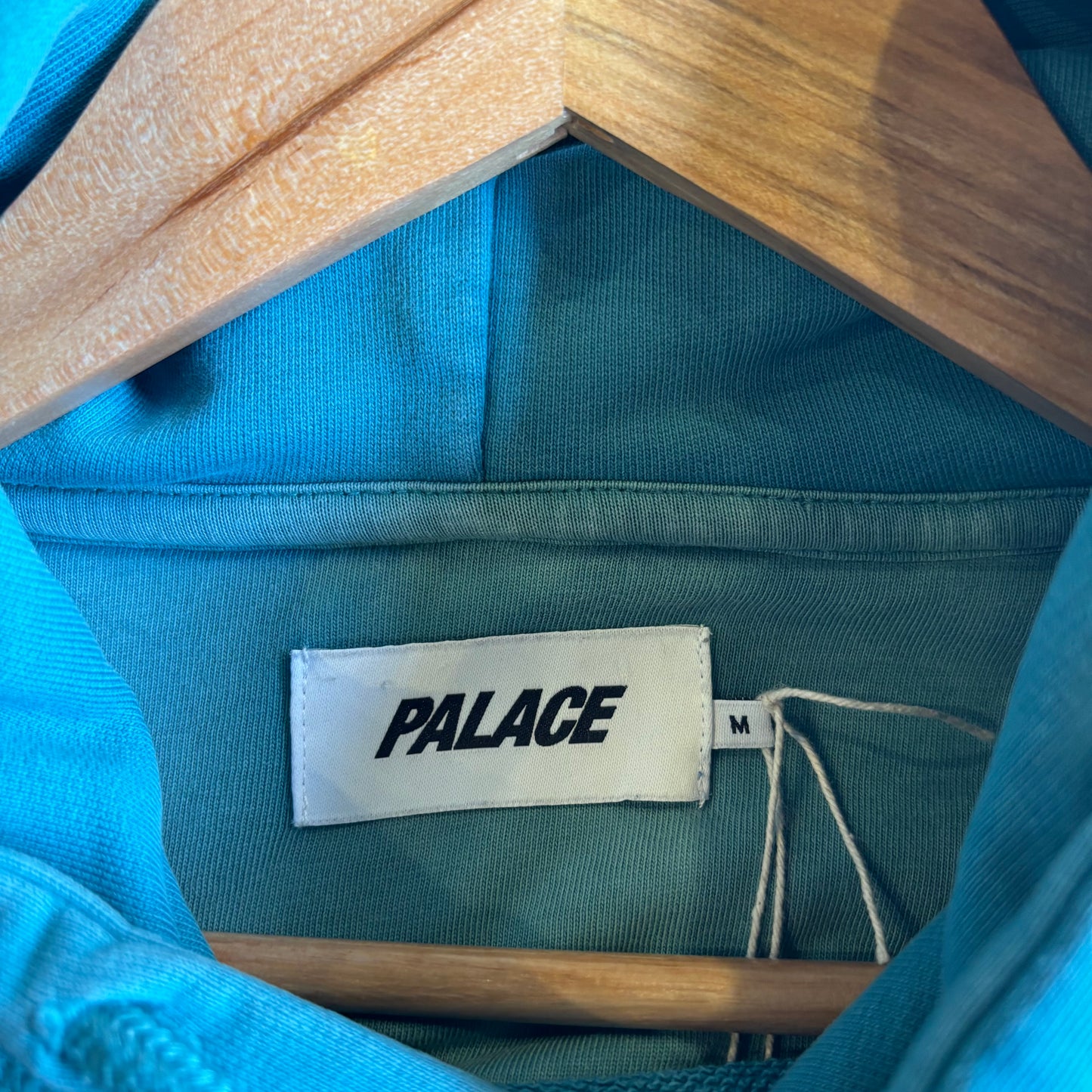 Palace SS22 Spaced Logo Drop Shoulder Hoodie Blue (Medium)