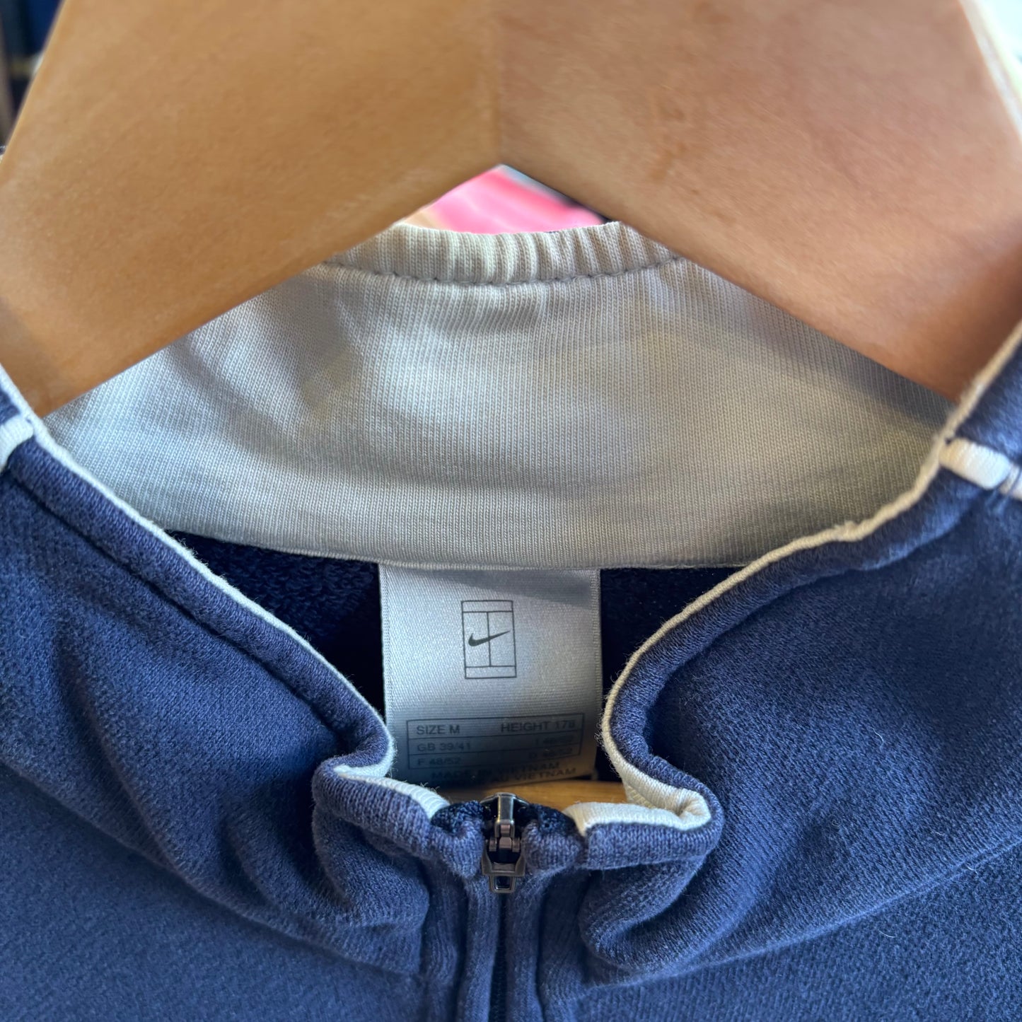 Nike Court Quarter Zip Pullover Jumper Blue (Medium)