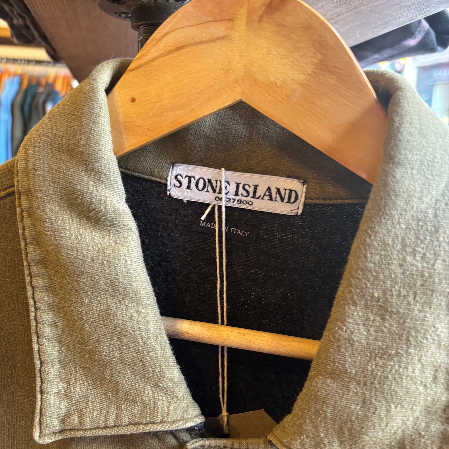 Stone Island 2000's Button Up Cardigan Jacket Green (XL)