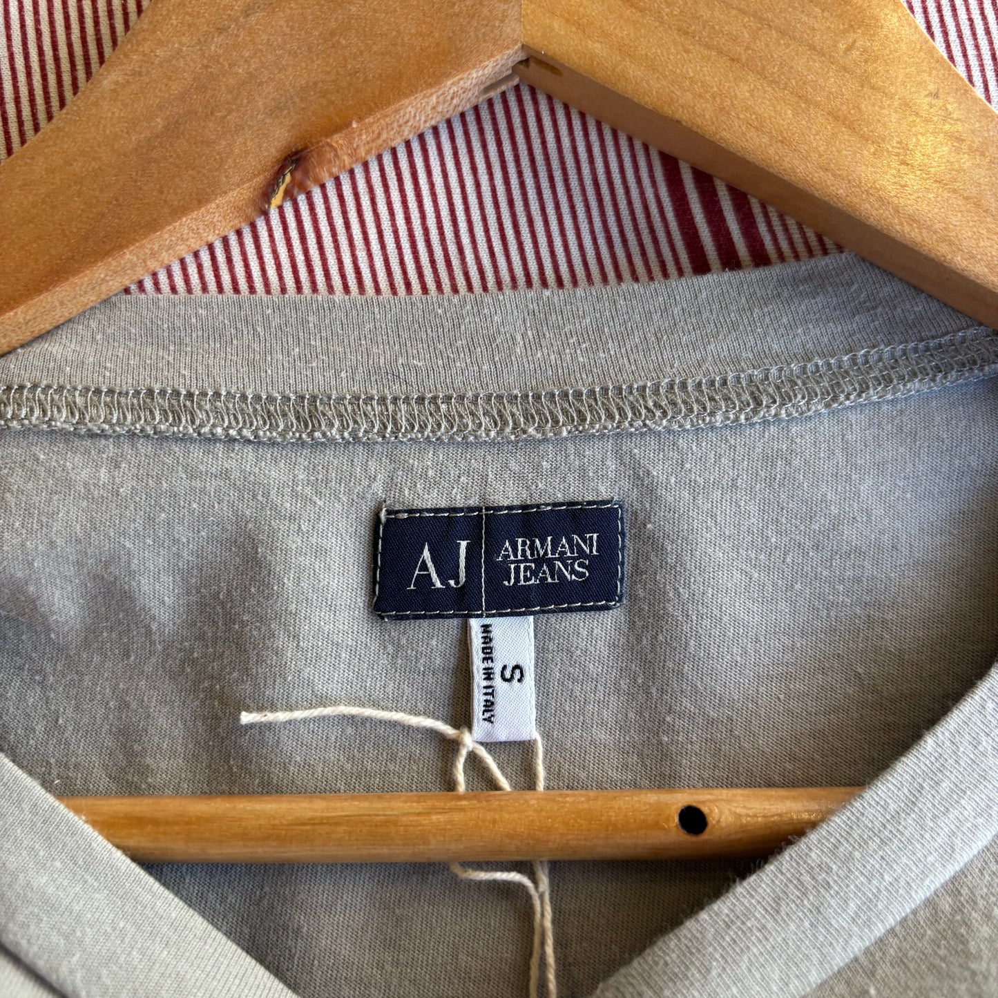 Armani Jeans Longsleeve T-Shirt Beige (Small)