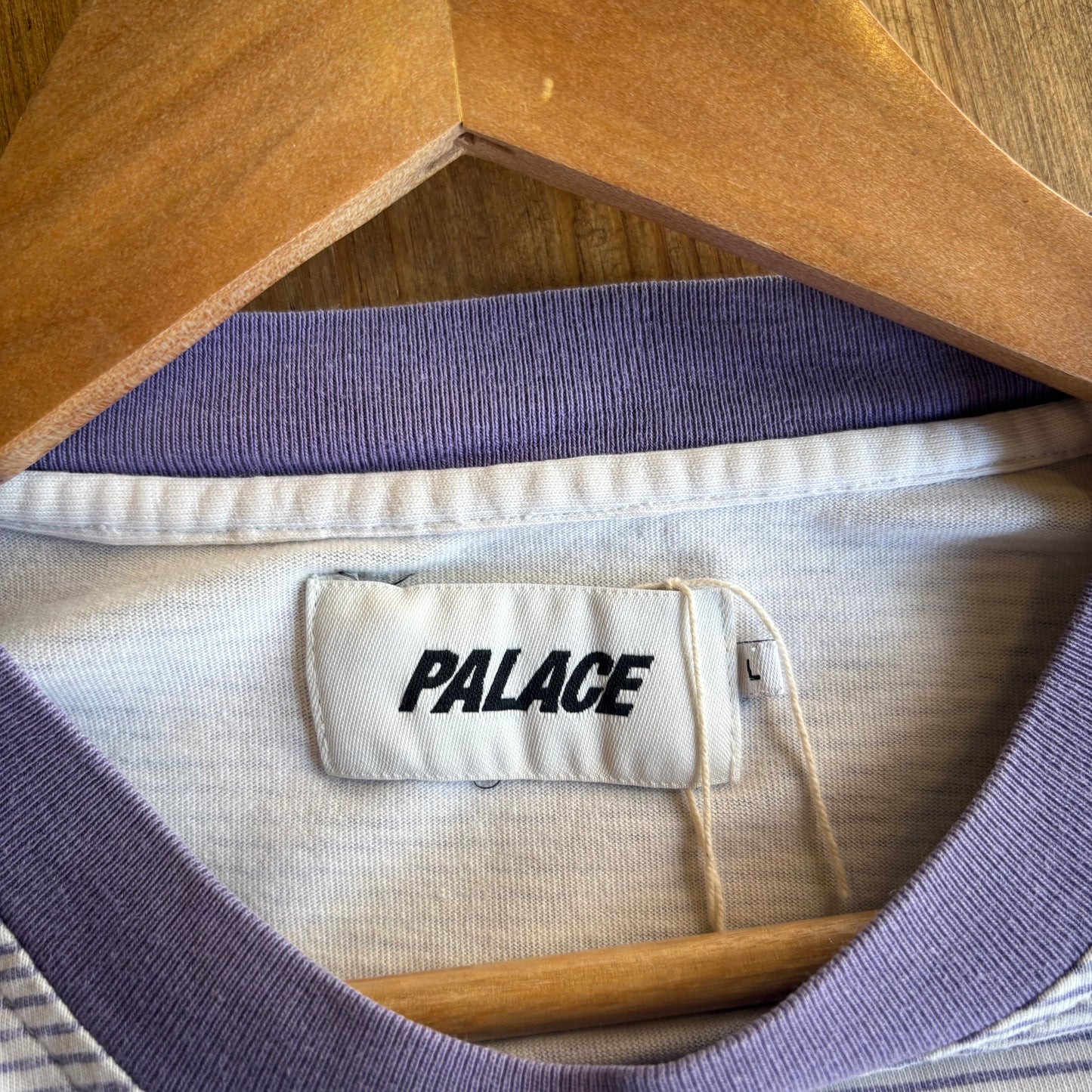 Palace SS19 3D Stripe T-Shirt Purple/ White (Large)