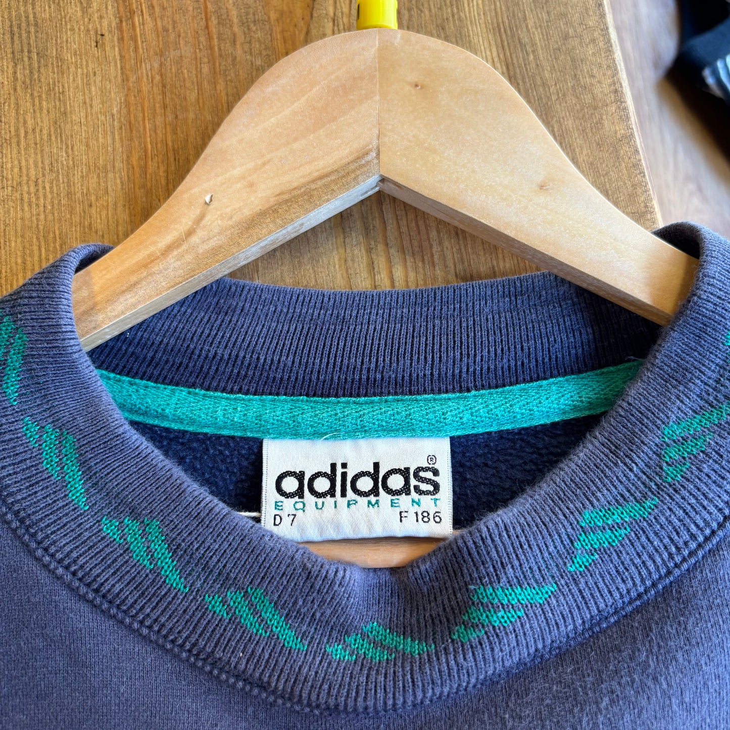 Adidas Equipment Spellout Oversized Sweatshirt Navy (Large)