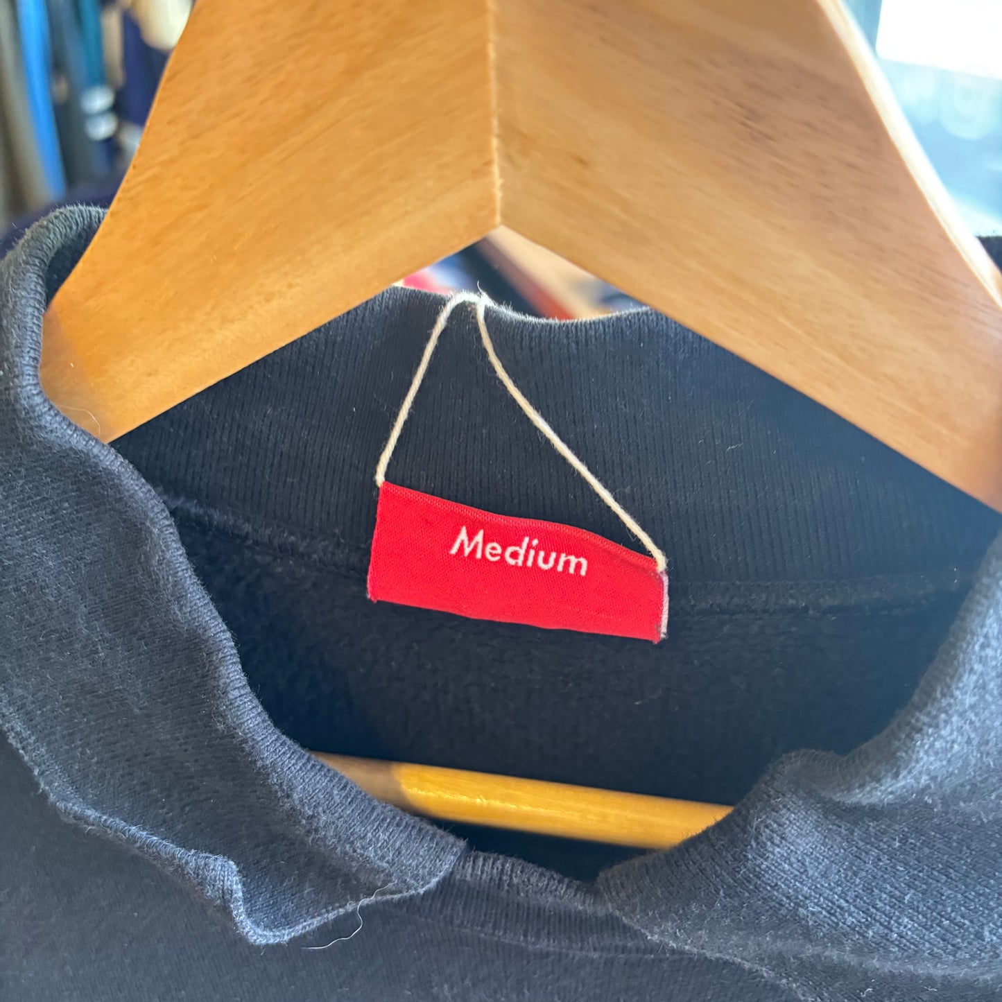 Supreme FW17 Polo Crew Sweatshirt Black/ Pink (Medium)