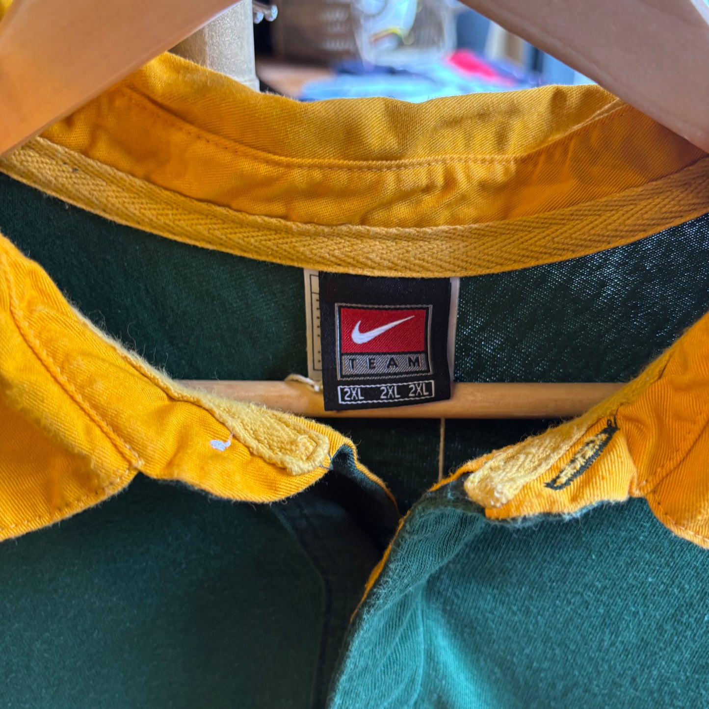 South Africa Nike 2001/03 Rugby Polo Shirt Green (XXL)