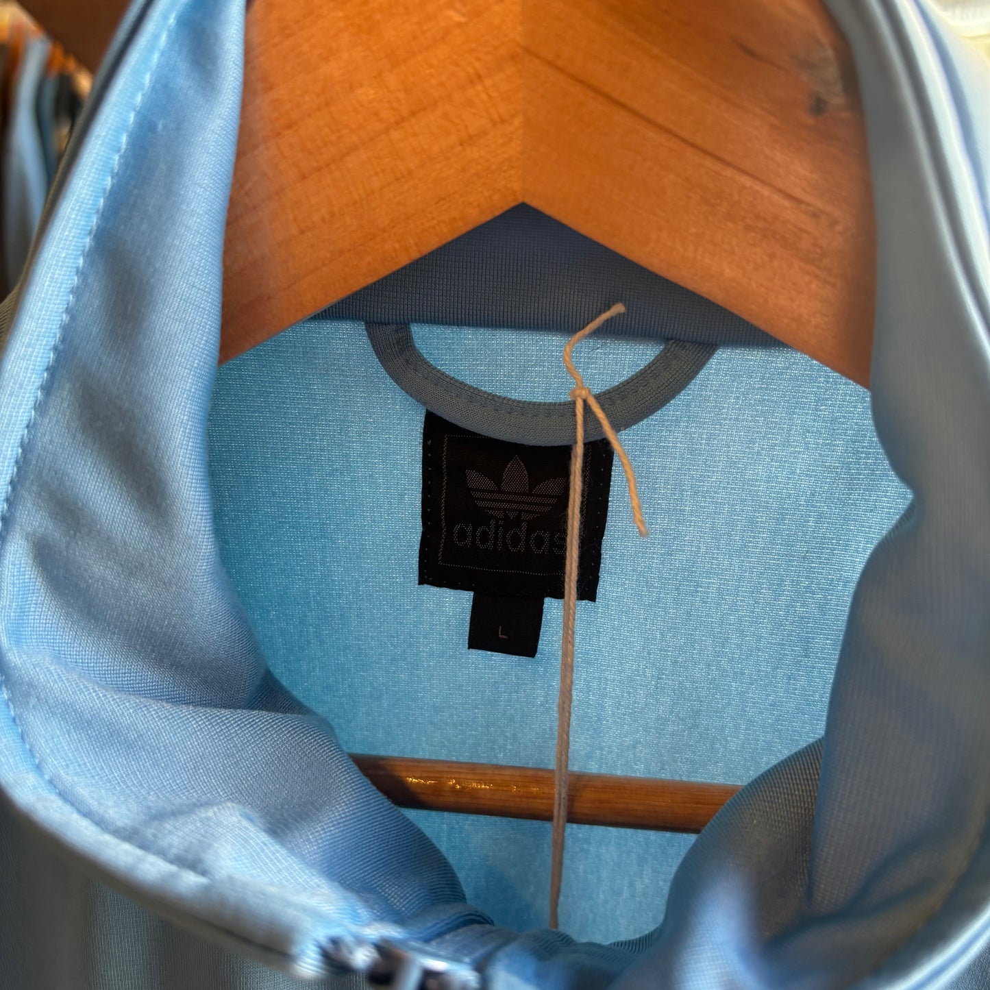 Adidas Firebird Zip Up Track Jacket Light Blue (Large)