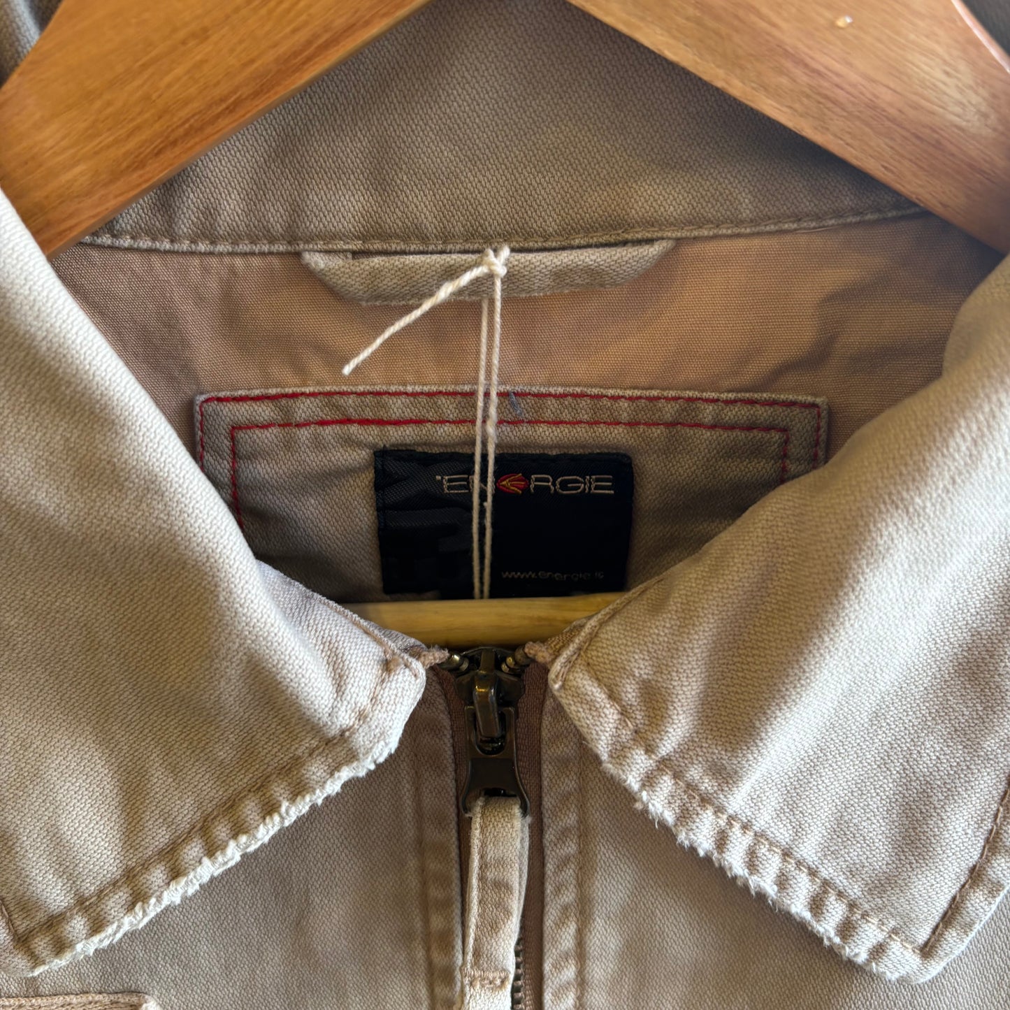 Energie Workwear Zip Up Jacket Beige (Large)