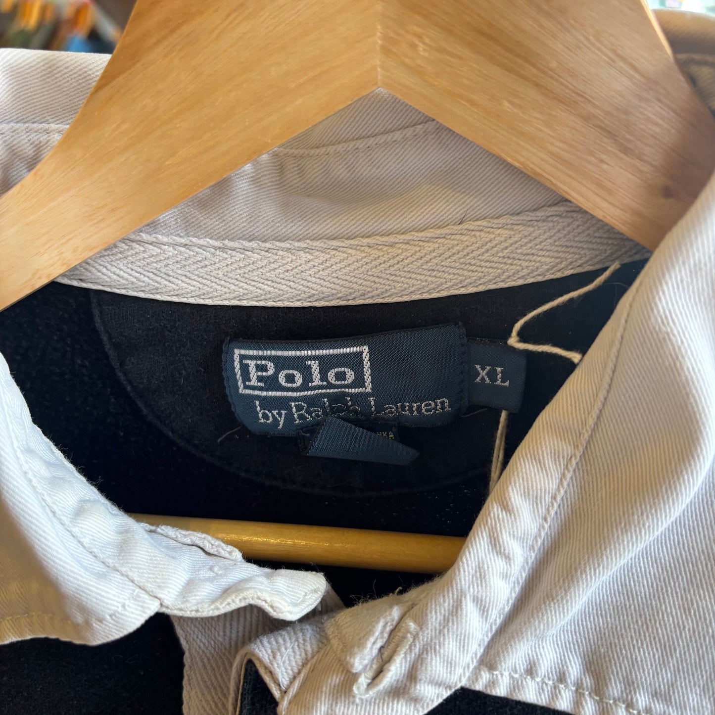 Ralph Lauren Stripe Longsleeve Polo Shirt Black (XL)