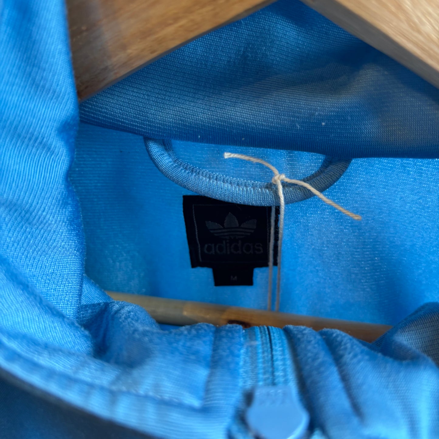 Adidas Zip Up Track Jacket Light Blue (Medium)