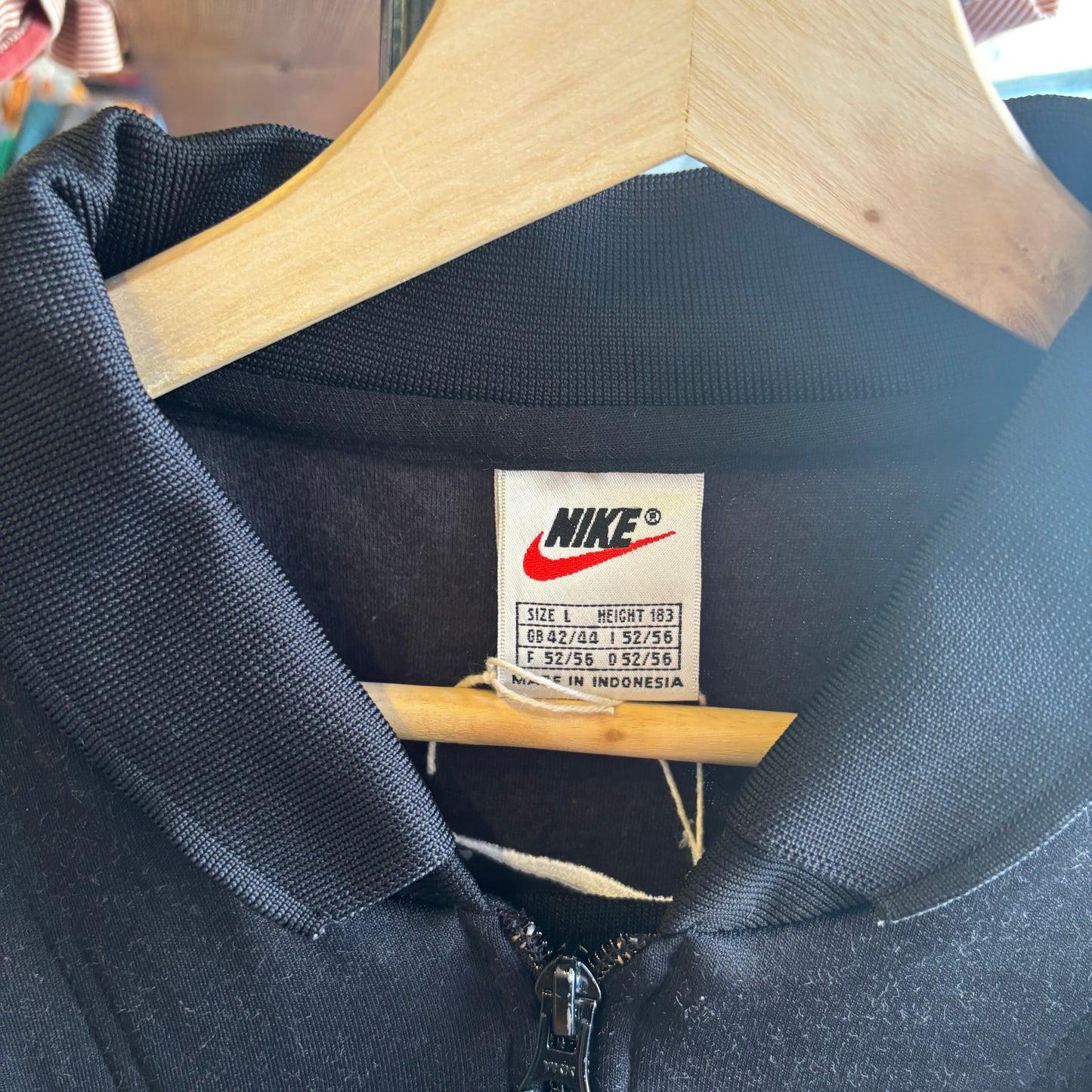Nike 90s Centre Swoosh Oversized Polo Jumper Black (Large)