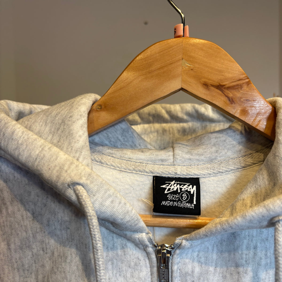 Stussy Ranger Zip Up Hoodie Grey (Small)