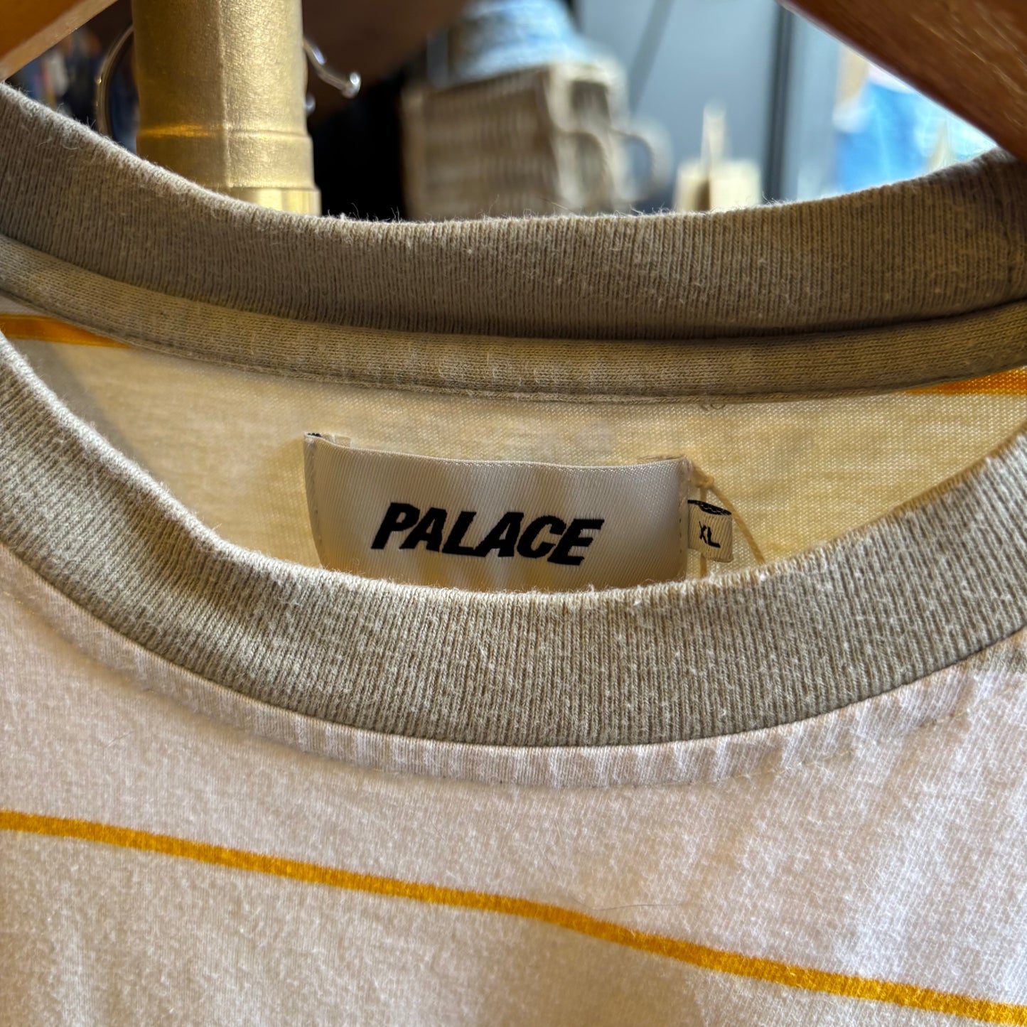 Palace FW20 The Stripe Is Right T-Shirt Off White (XL)
