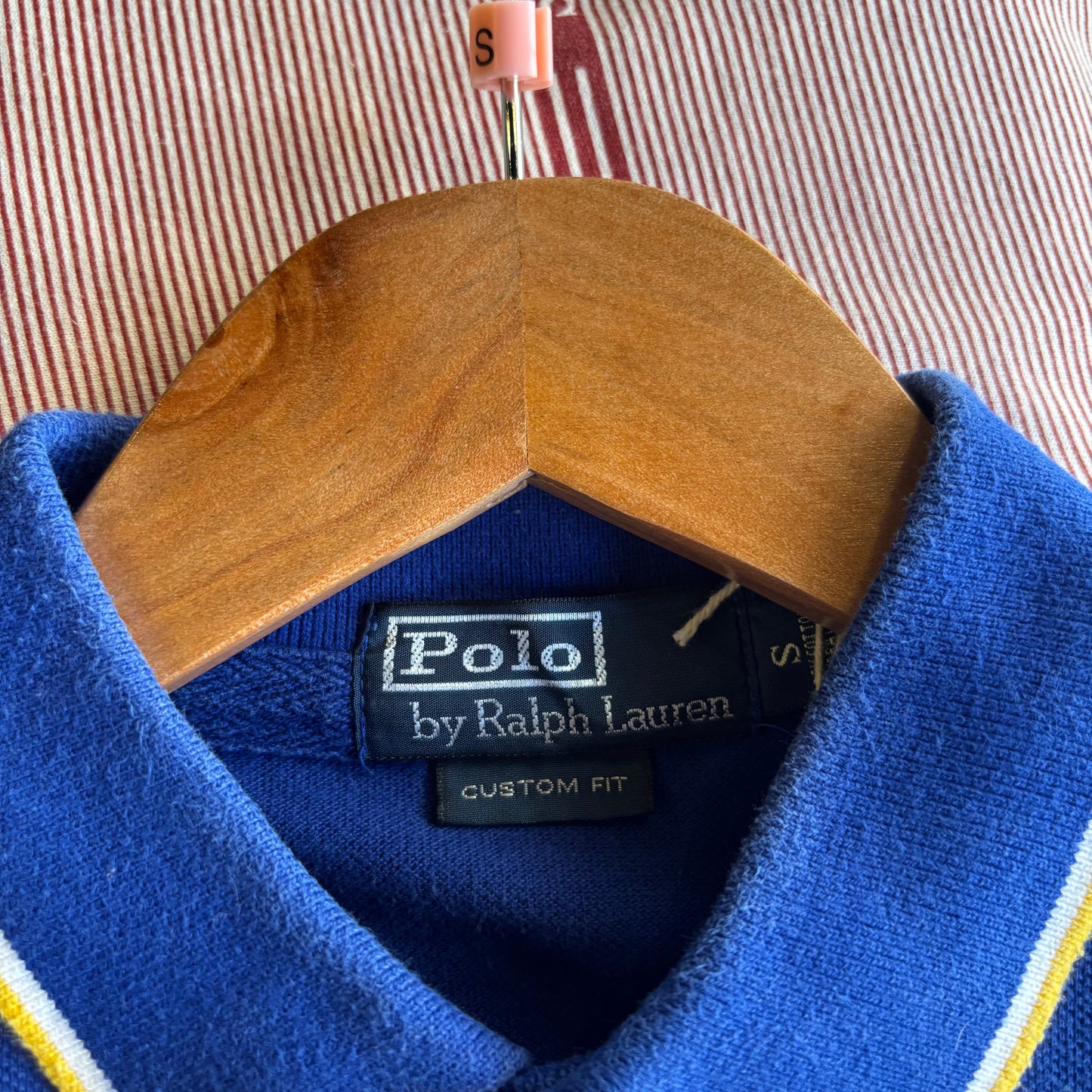 Ralph Lauren Madrid Spellout Longsleeve Polo Shirt Blue (Small)