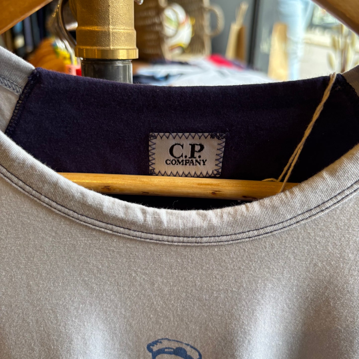 CP Company British Sailor Print T-Shirt Light Blue (Medium)
