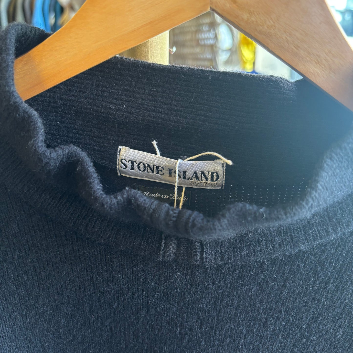 Stone Island A/W 2002 Lana Wool Knit Jumper Black (XXL)