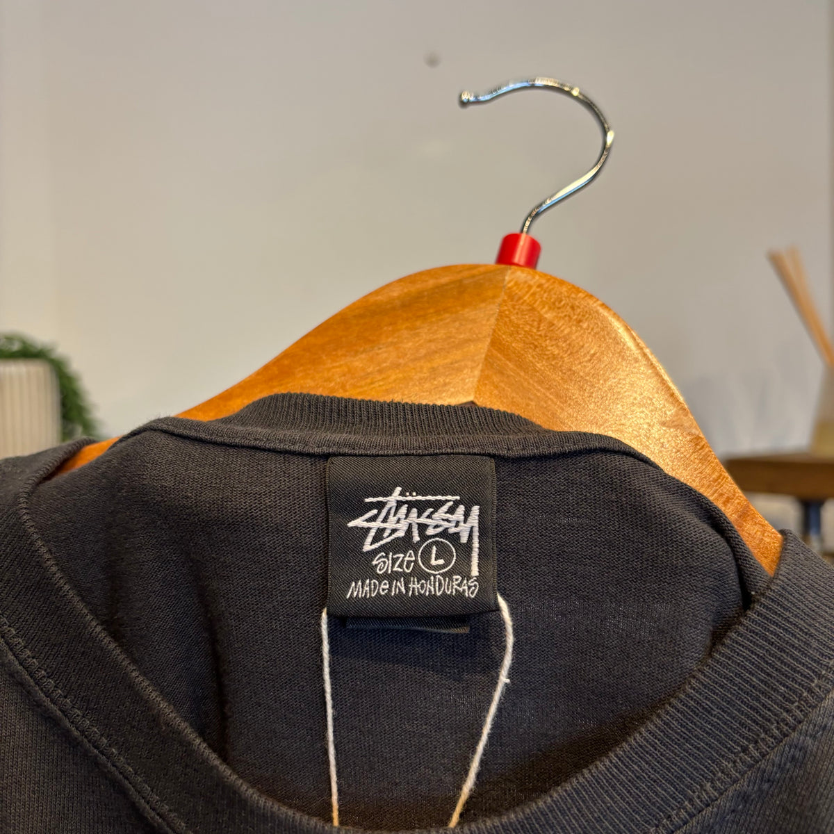 Stussy Wes Palms Pigment Dyed T-Shirt Black (Large)
