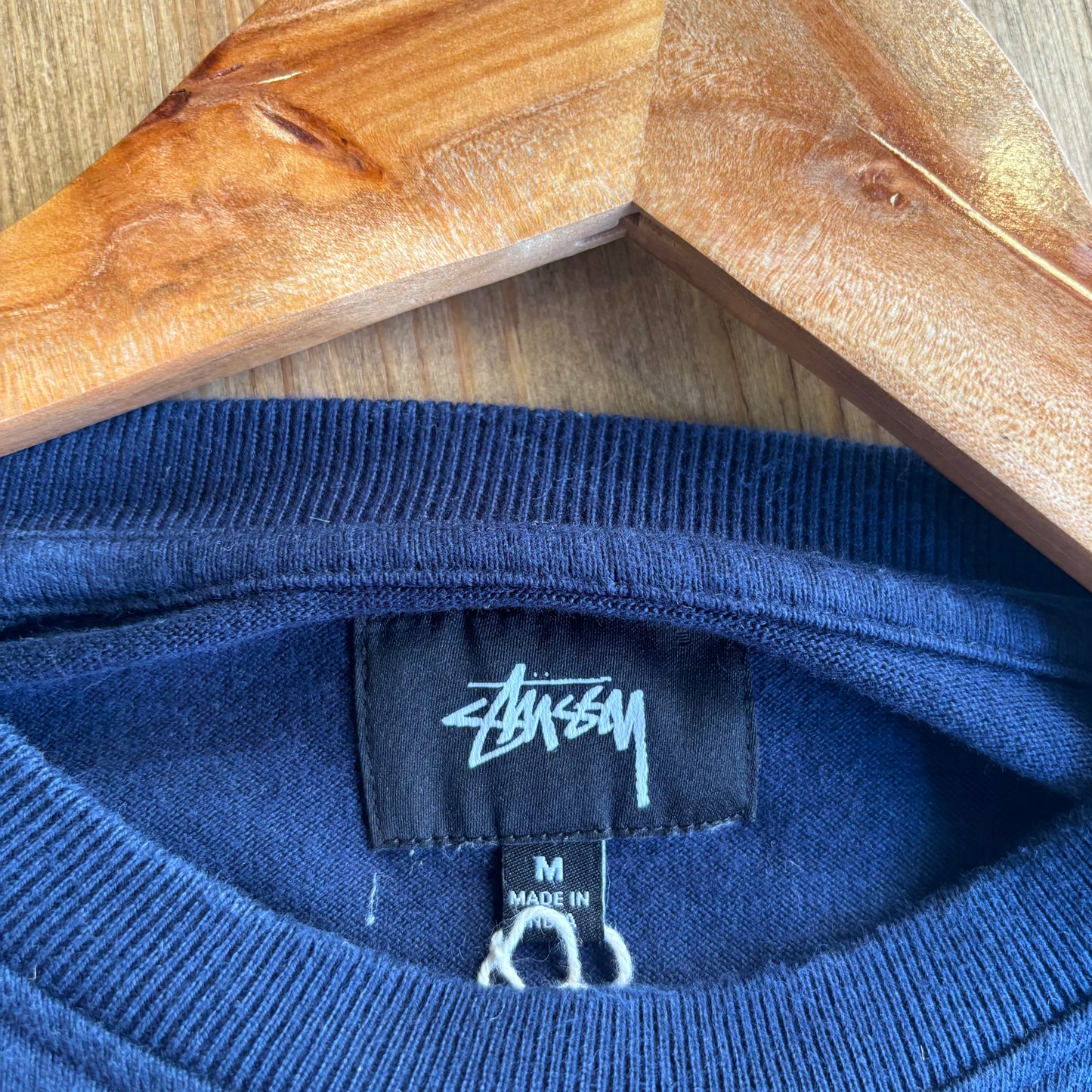 Stussy Multi Stripe Longsleeve T-Shirt Navy/ Beige (Medium)