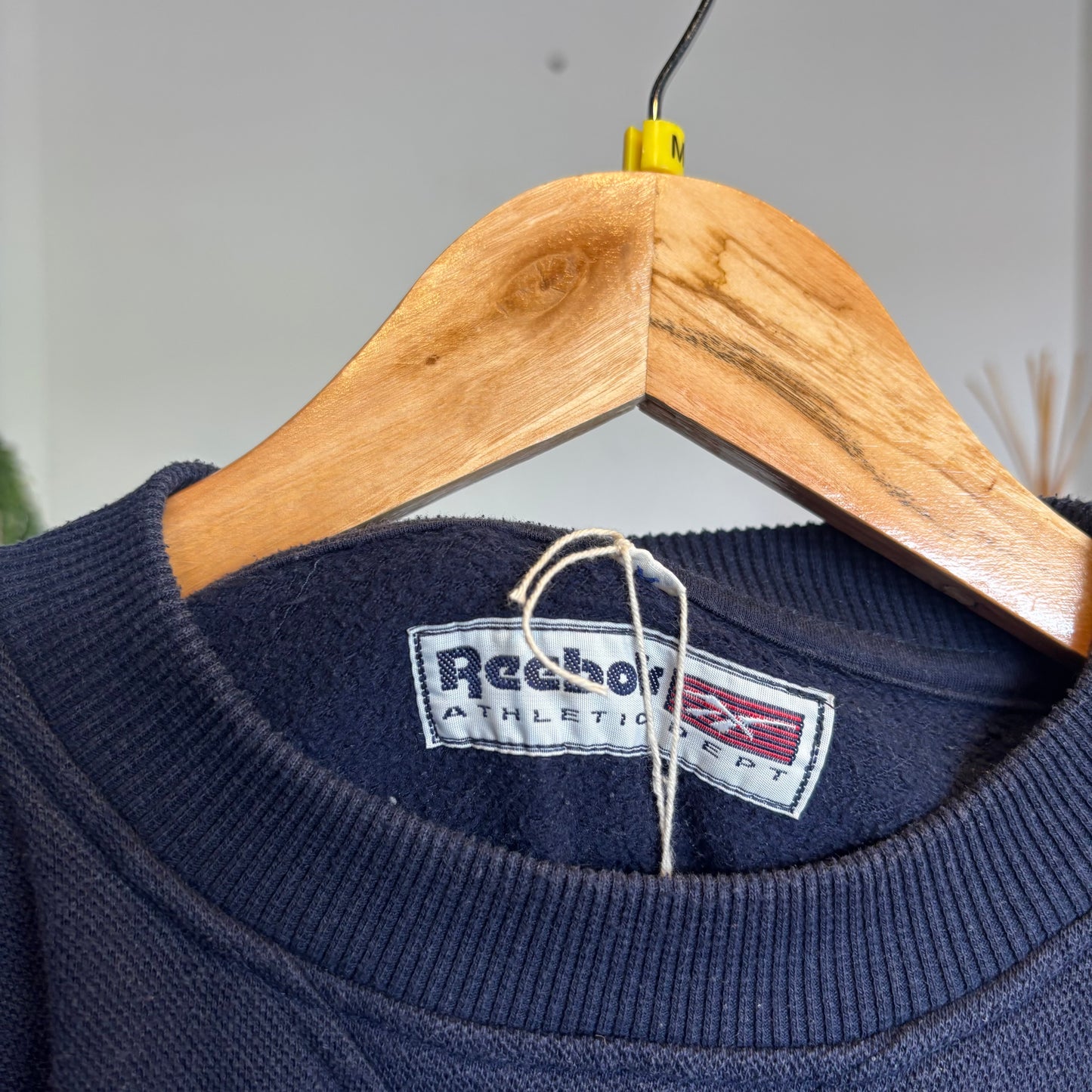 Reebok Athletic Department Spellout Oversized Sweatshirt Navy (Medium)