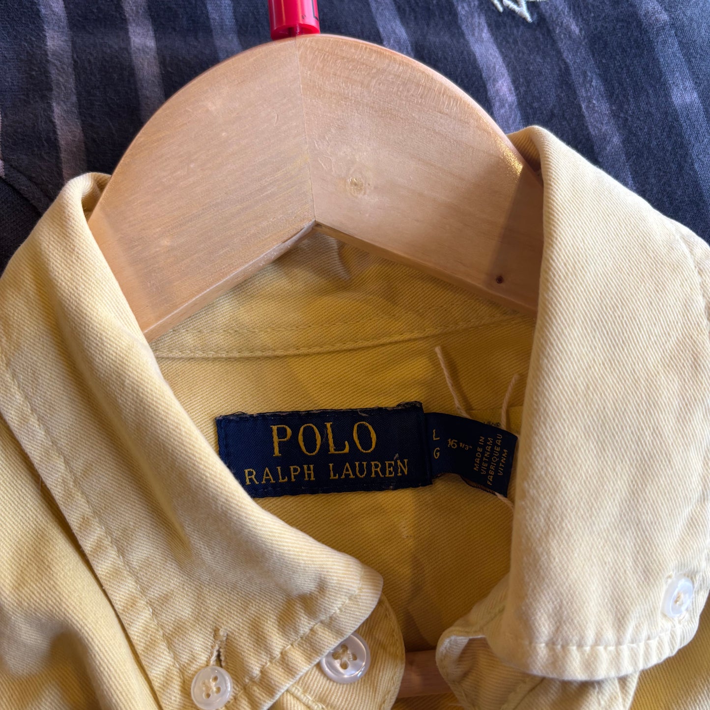 Ralph Lauren Longsleeve Button Up Shirt Yellow (Large)