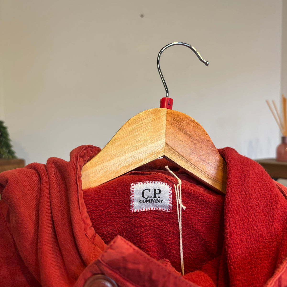 CP Company Button Hoodie Red (Large)