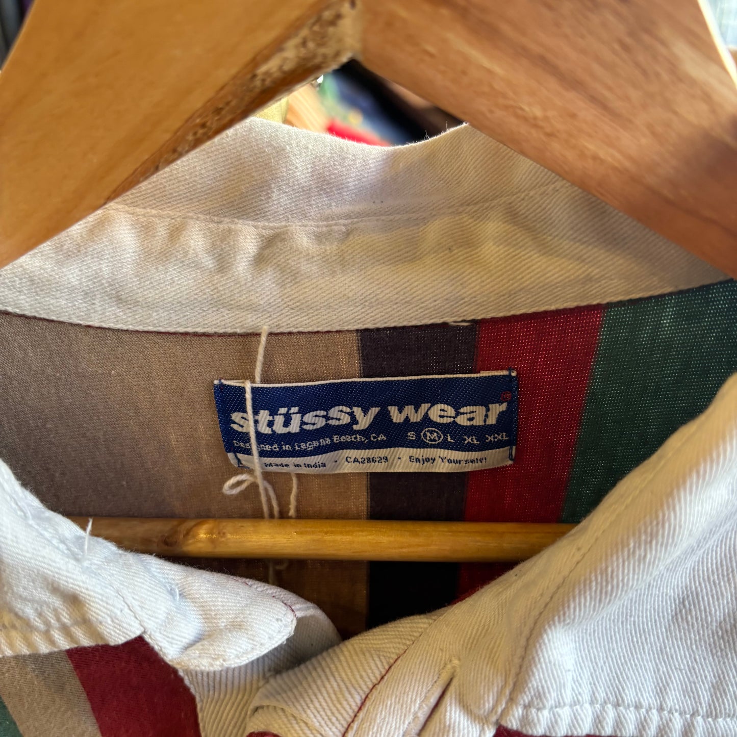 Stussy Authentic Stripe Rugby Polo Shirt (Medium)
