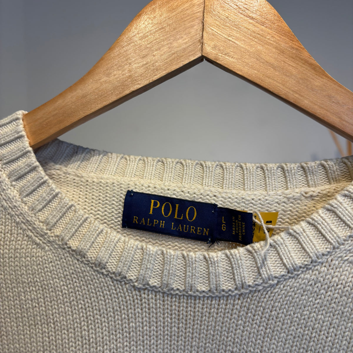 Ralph Lauren Pullover Knit Jumper Cream (Medium)