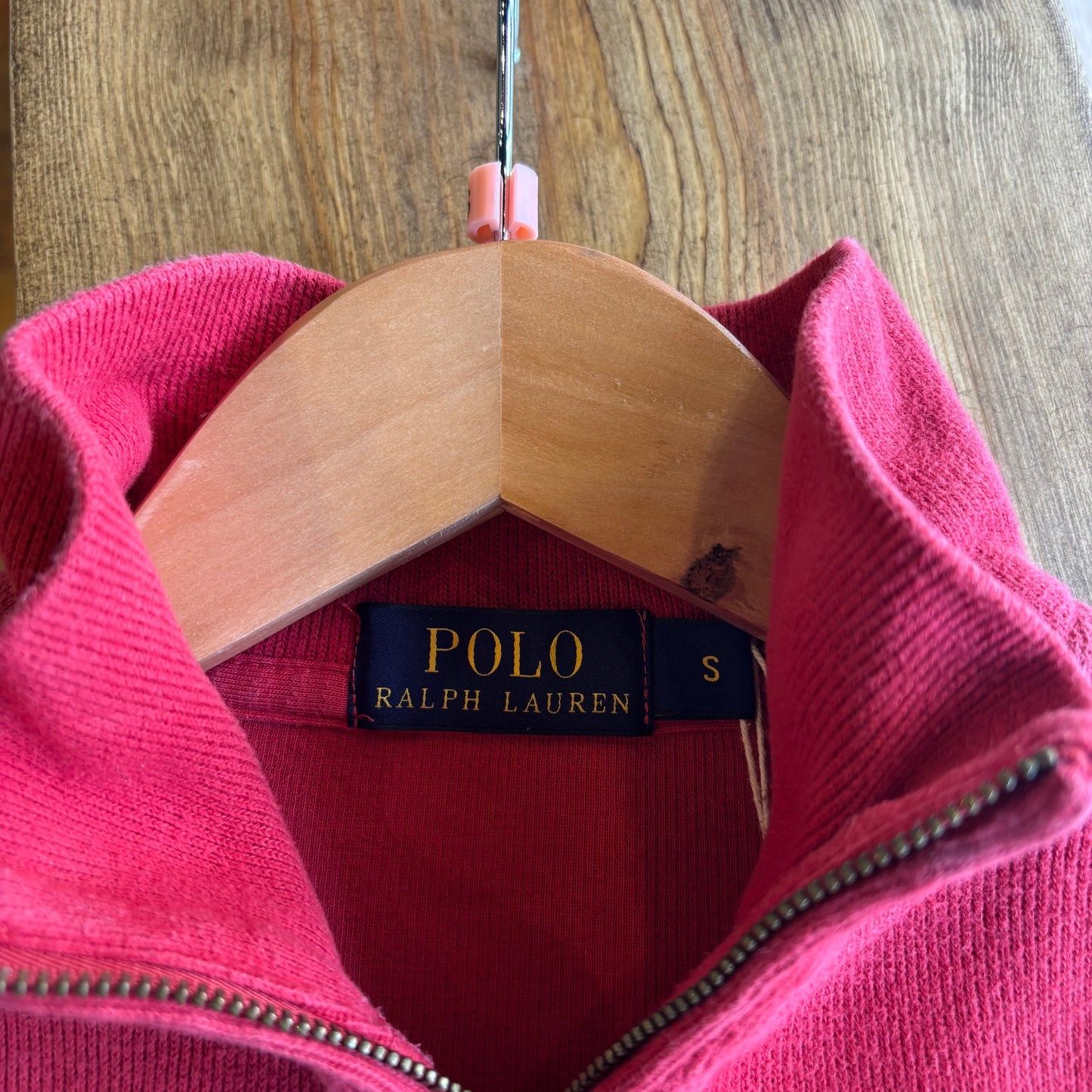 Ralph Lauren Quarter Zip Pullover Jumper Red (Small)