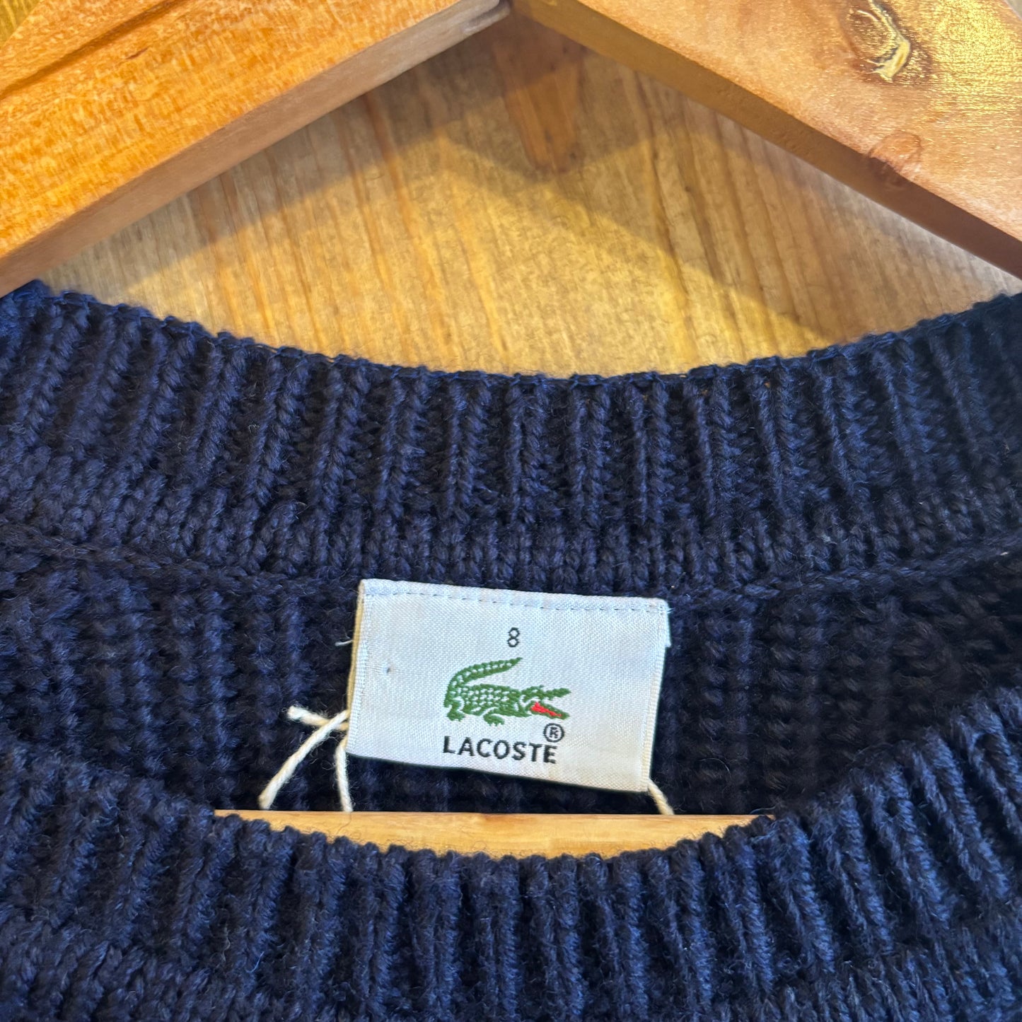 Lacoste Fisherman Style Chunky Knit Navy (XL)
