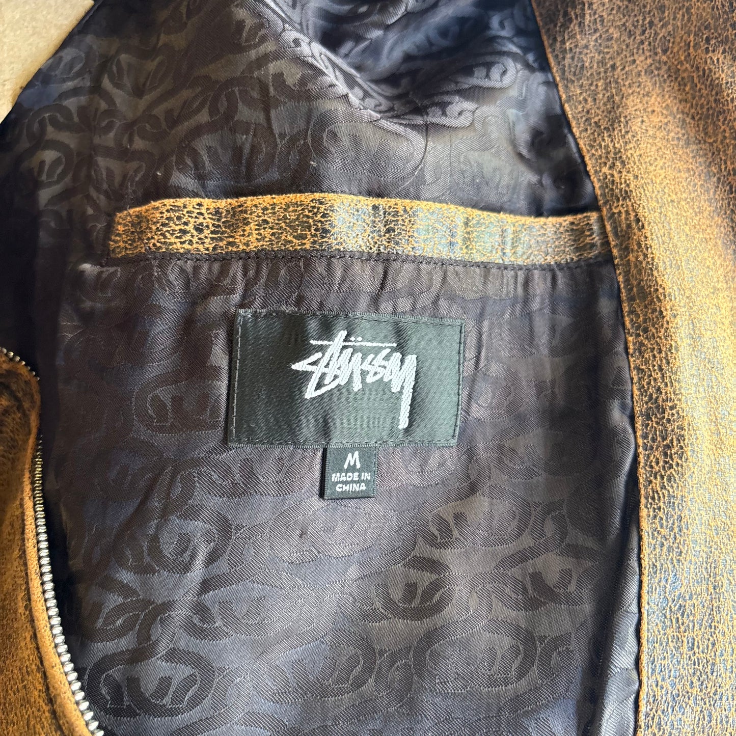 Stussy Coated Cotton Club Jacket Brown (Medium)