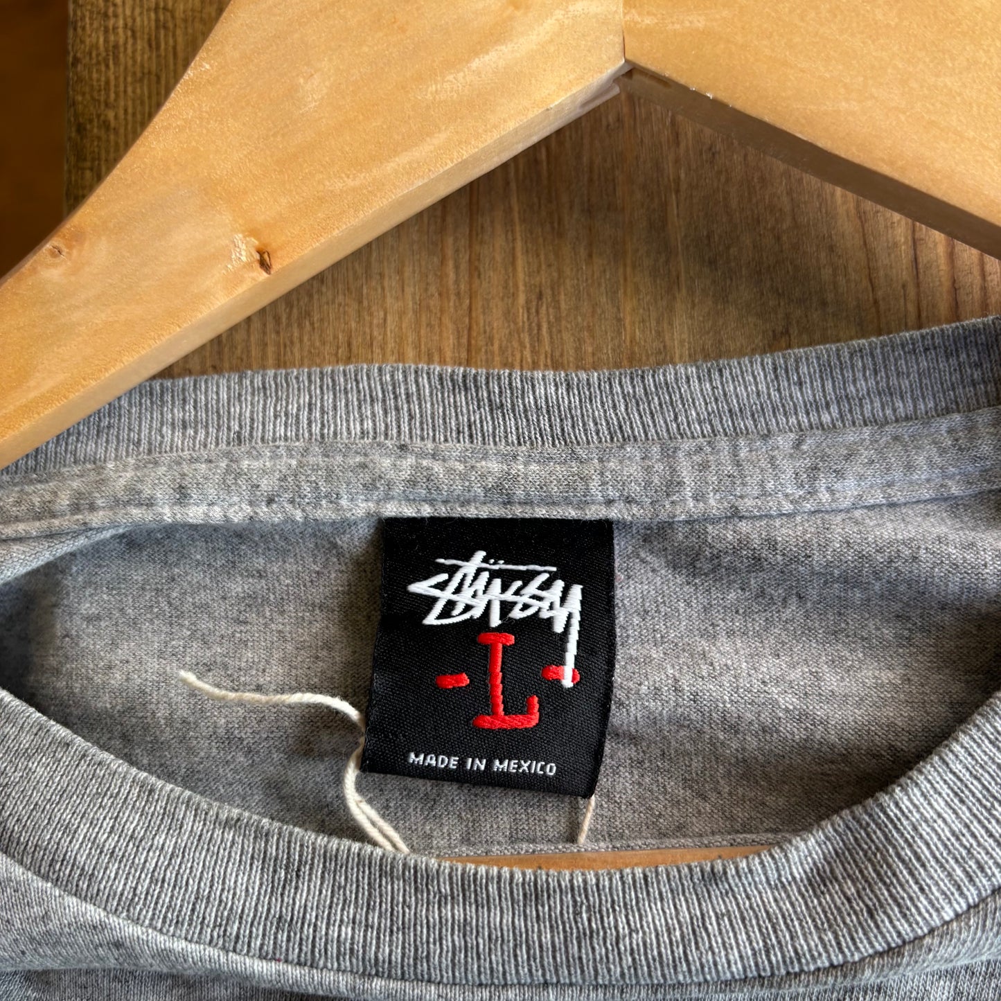 Stussy 2000's Graphic Print T-Shirt Grey (Large)