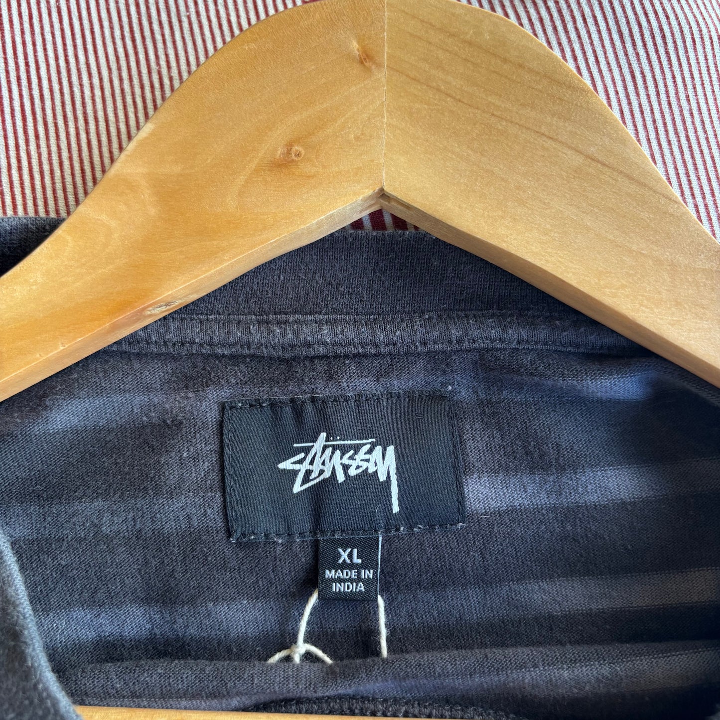 Stussy Bleach Stripe Longsleeve T-Shirt Black (XL)