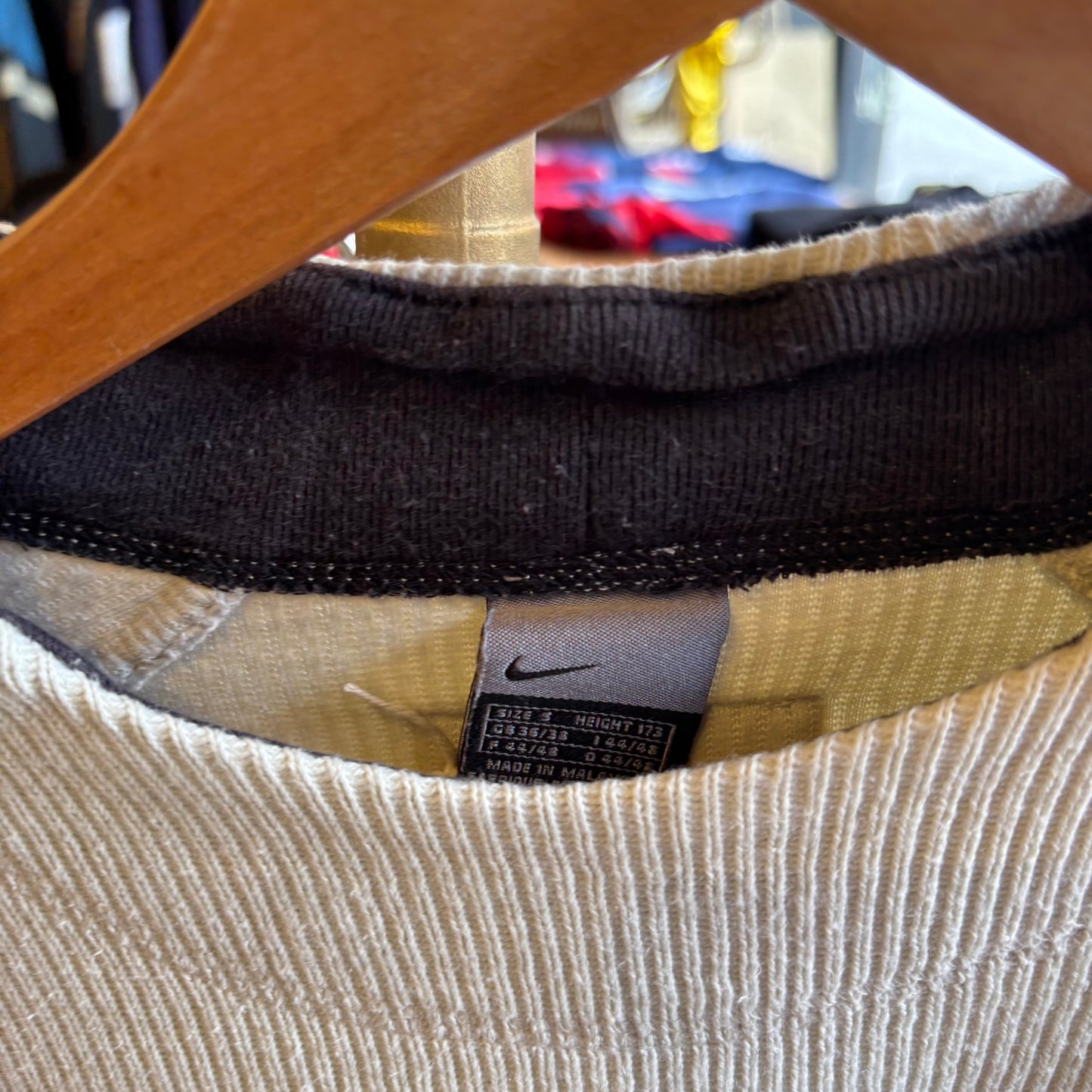 Nike Ribbed Pullover Sweatshirt Cream (Small)