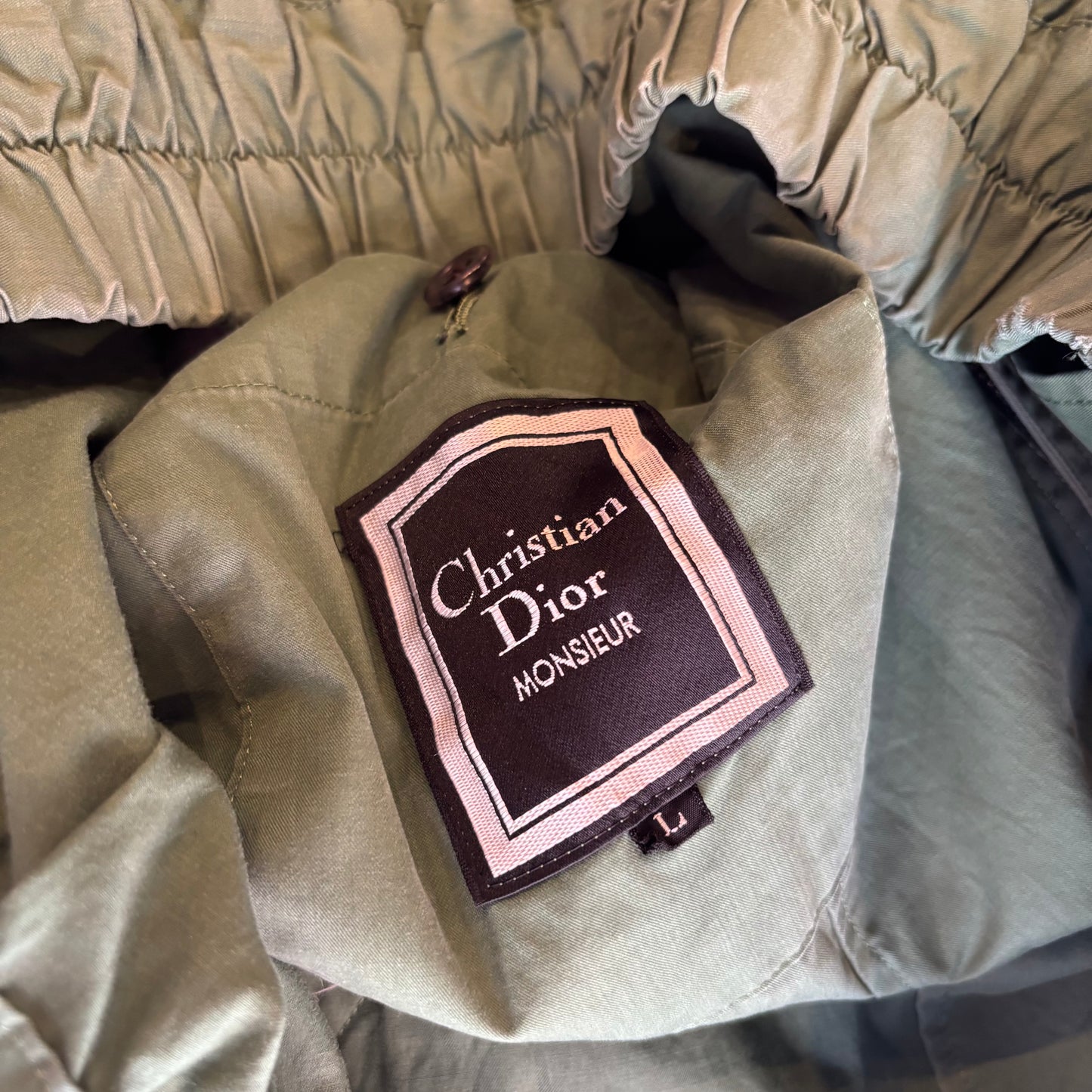 Christian Dior 90s Zip Up Utility Jacket Green (Medium)