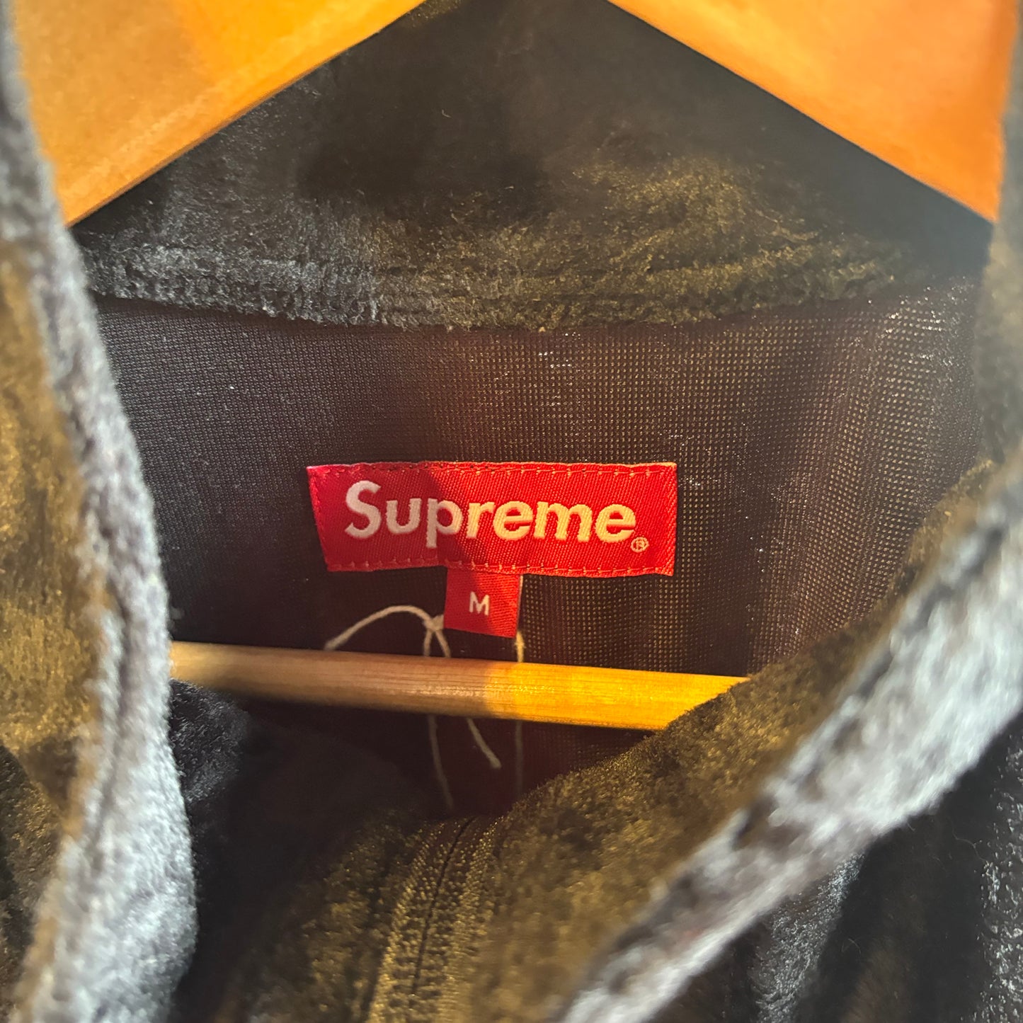 Supreme FW21 Velour Track Jacket Black (Medium)